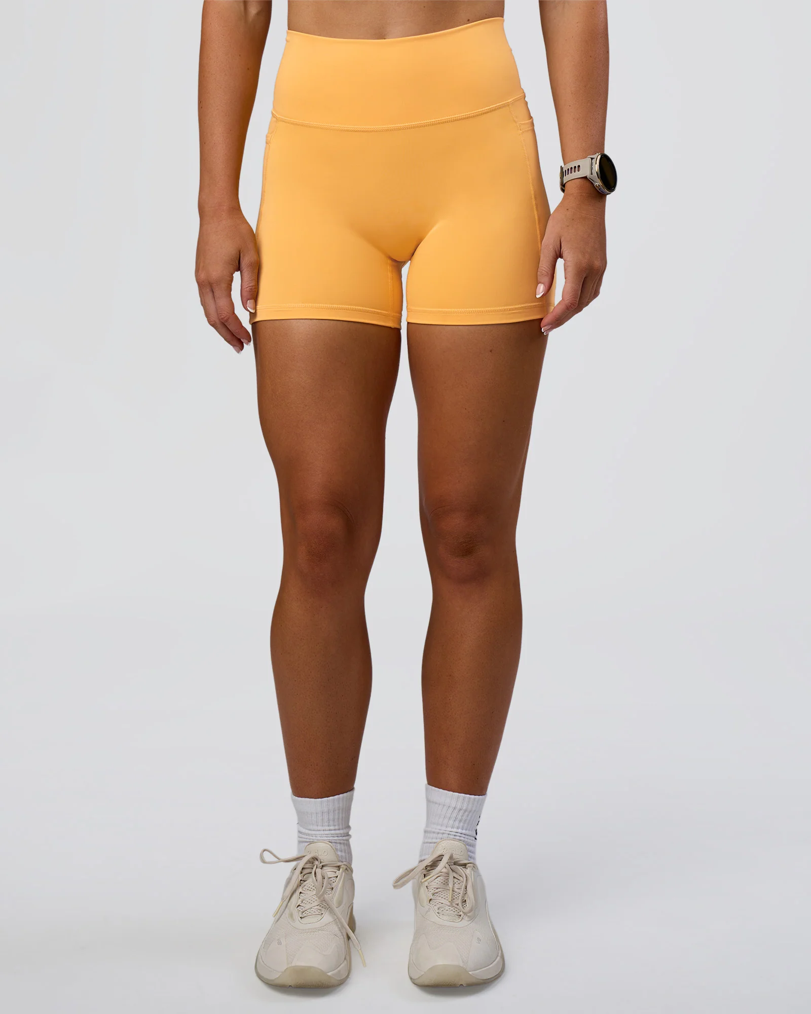 Fusion Ultra High-Rise 4" Short Pockets - Warm Apricot - Image 7