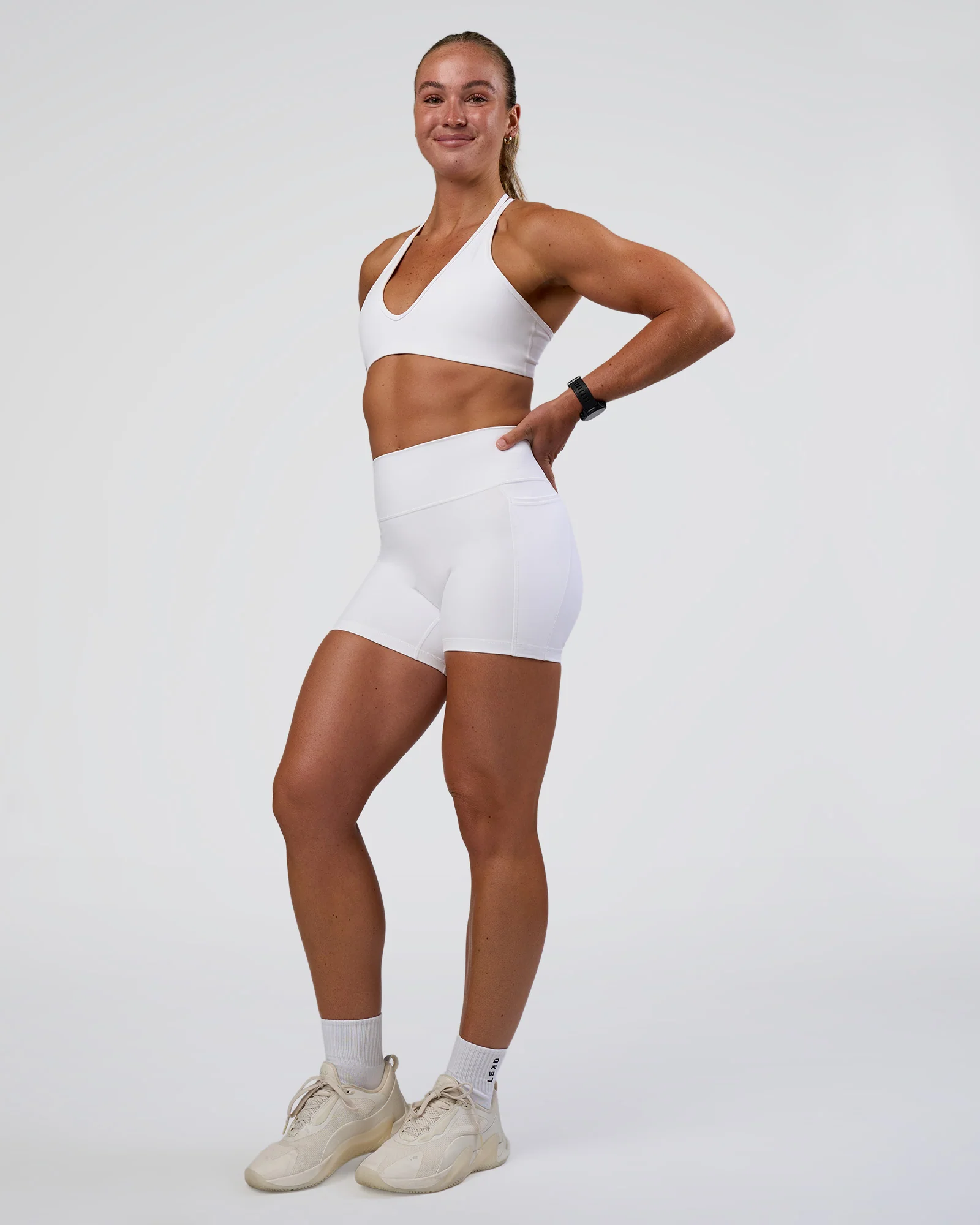 Fusion Ultra High-Rise 4" Short Pockets - White - Image 5