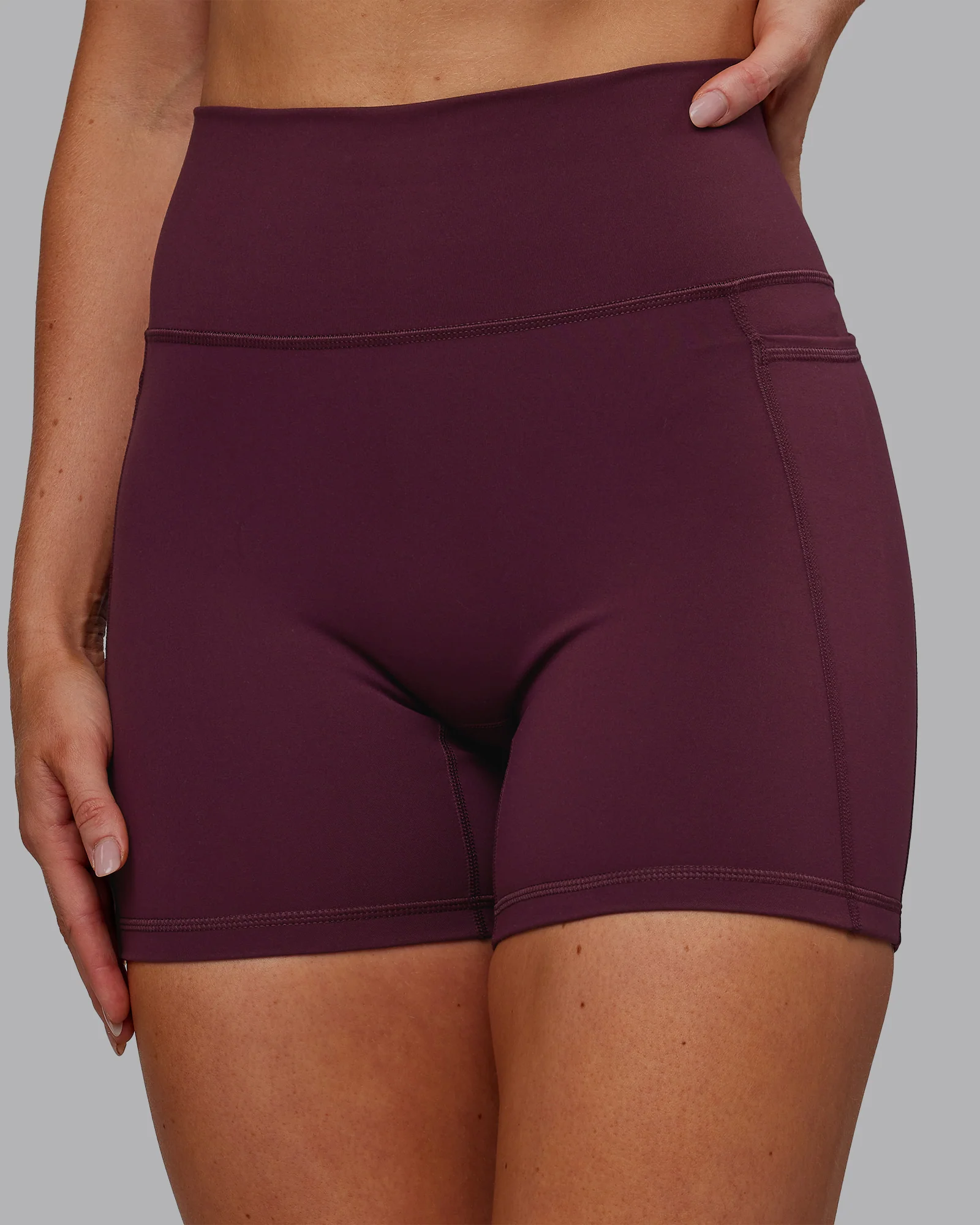 Fusion Ultra High-Rise 6" Short Pockets - Cherry Lacquer - Image 2