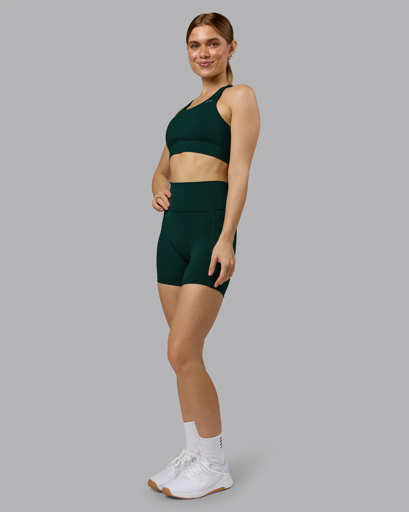 Fusion Ultra High-Rise 6" Short Pockets - Dark Moss - Image 2