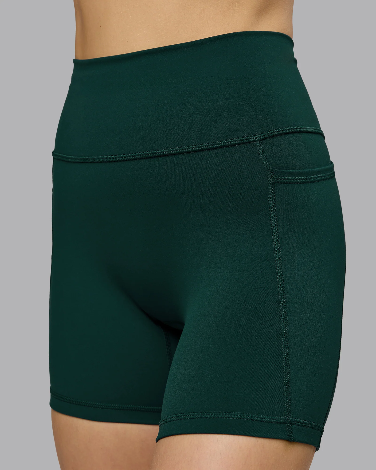 Fusion Ultra High-Rise 6" Short Pockets - Dark Moss - Image 3