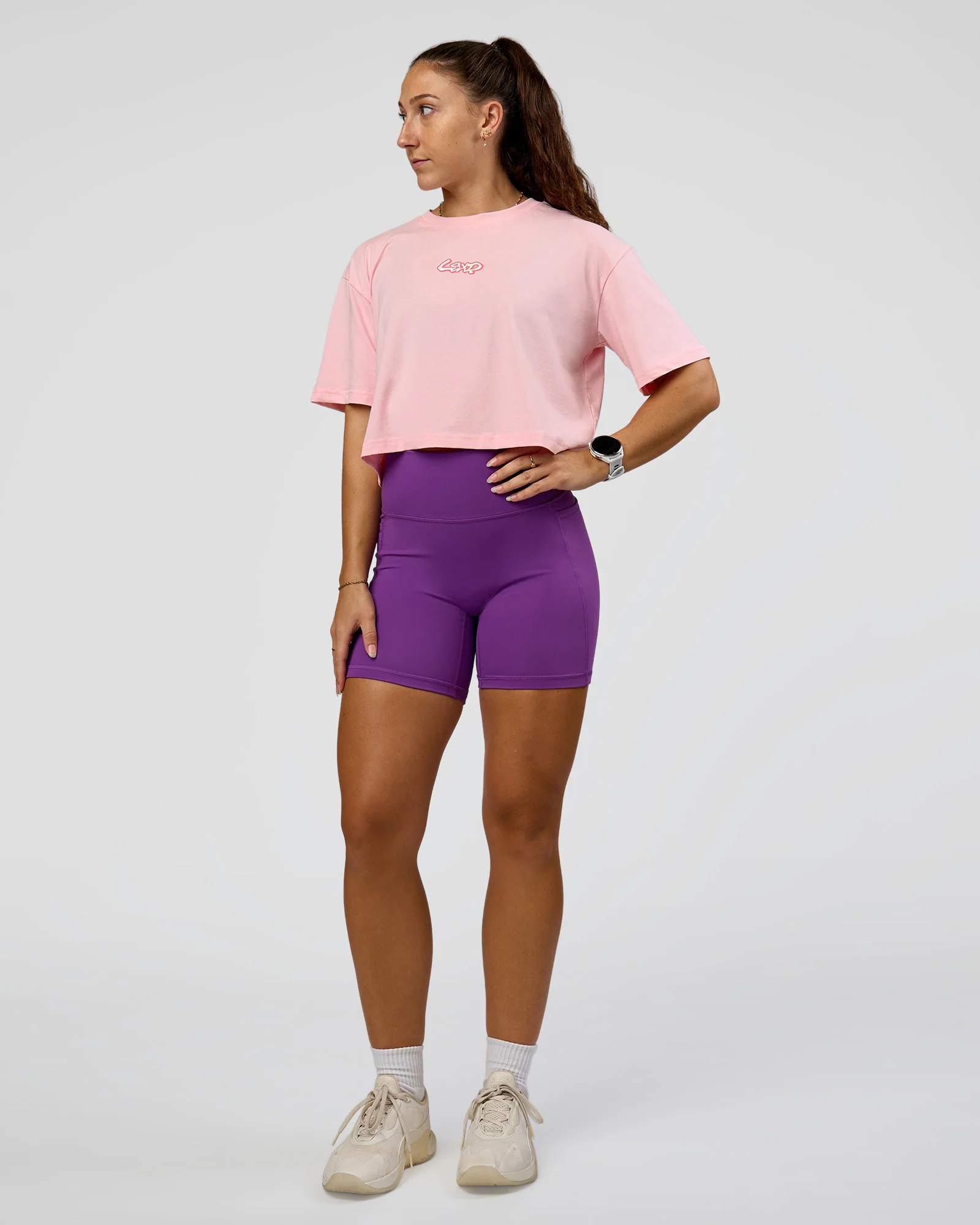Fusion Ultra High-Rise 6" Short Pockets - Fresh Purple - Image 3