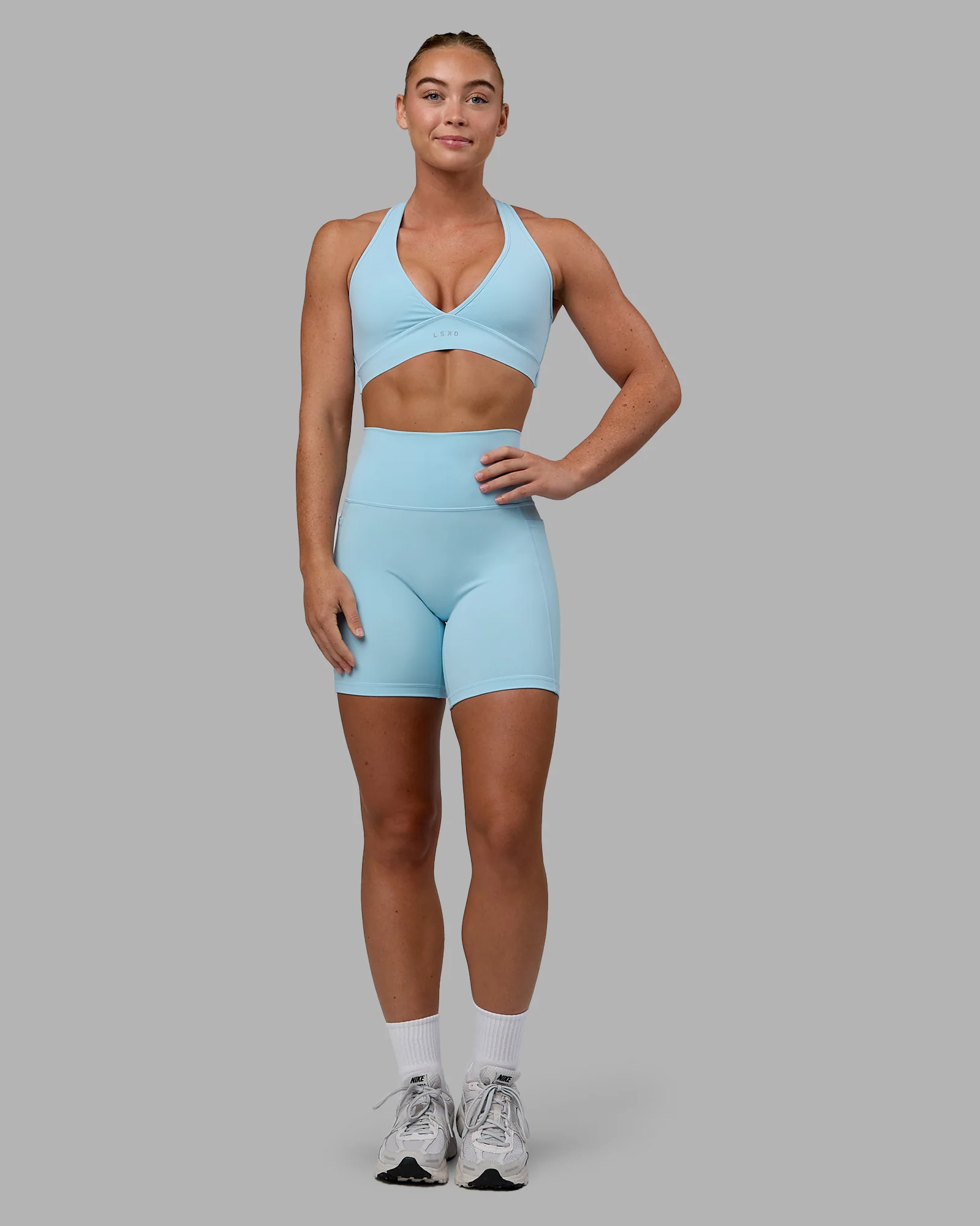 Fusion Ultra High-Rise 6" Short Pockets - Glacial Blue - Image 5