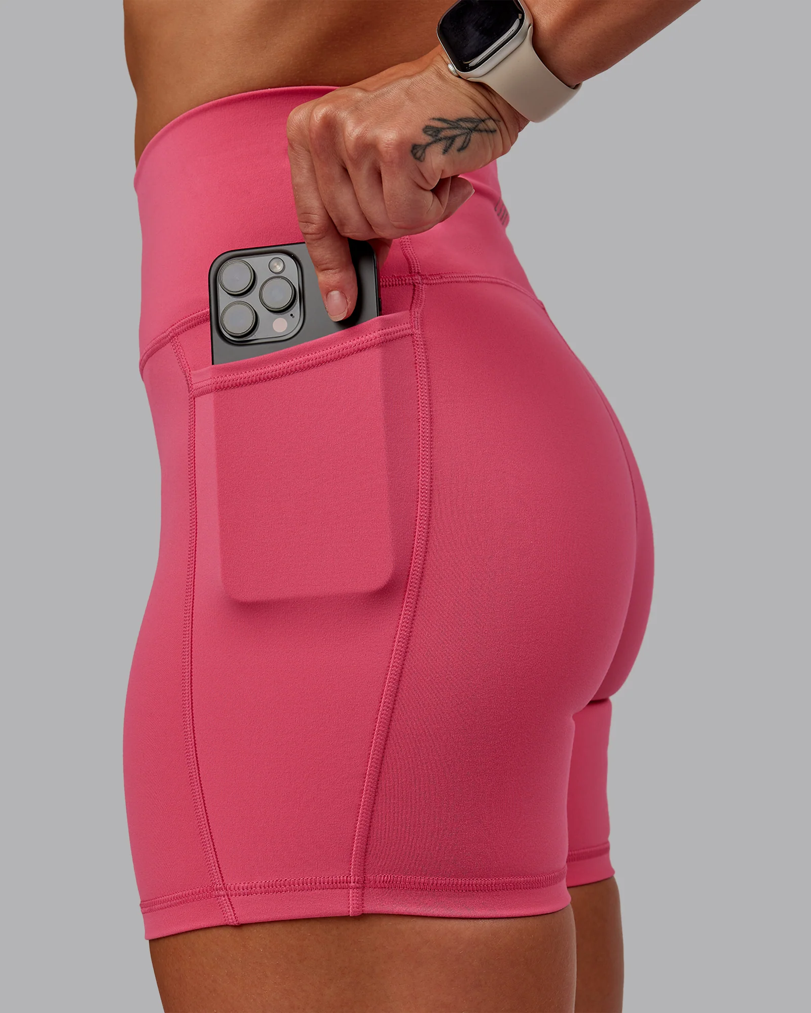 Fusion Ultra High-Rise 6" Short Pockets - Hot Pink - Image 3