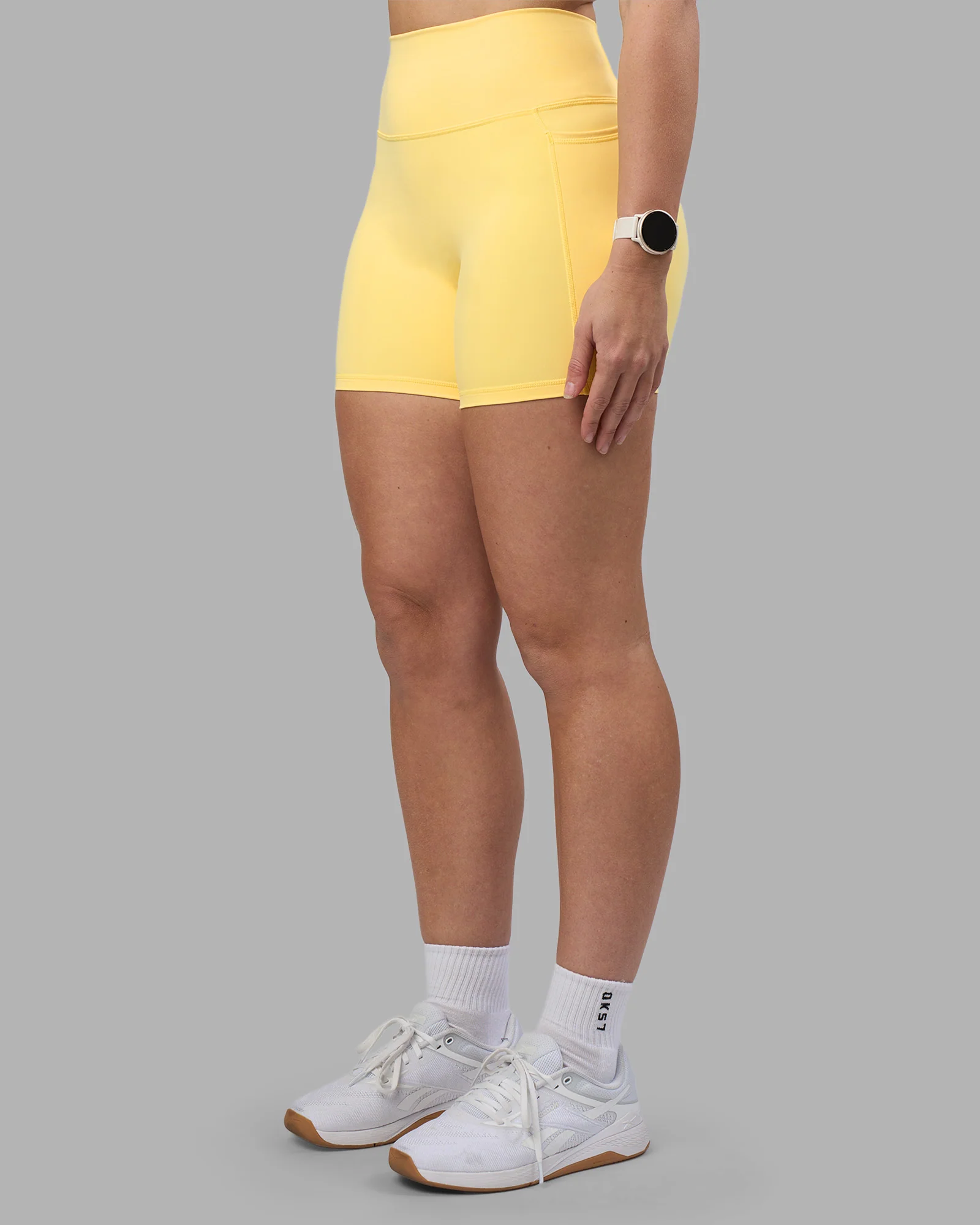 Fusion Ultra High-Rise 6" Short Pockets - Lemon - Image 7