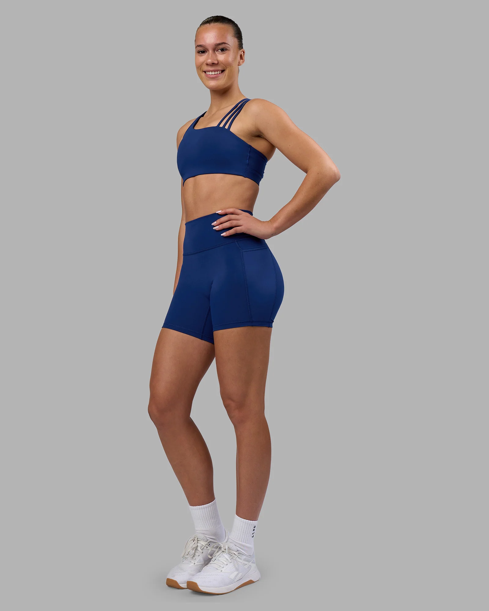 Fusion Ultra High-Rise 6" Short Pockets - Midnight Blue - Image 3