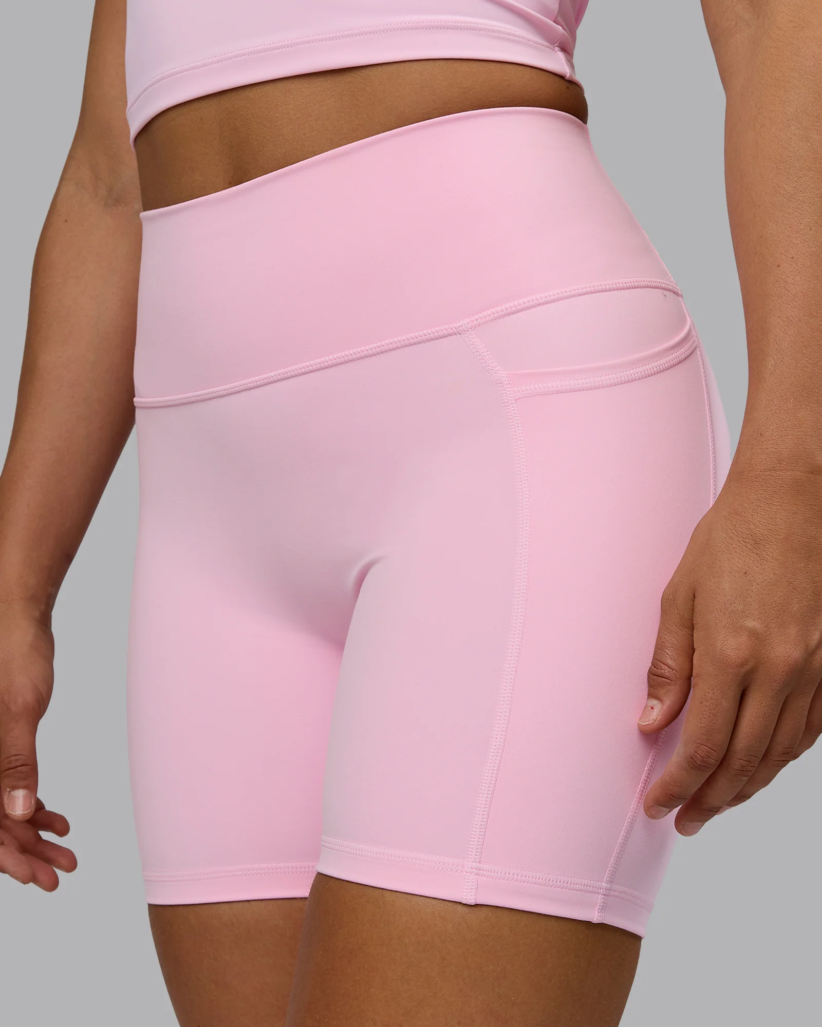 Fusion Ultra High-Rise 6" Short Pockets - Pale Pink - Image 4