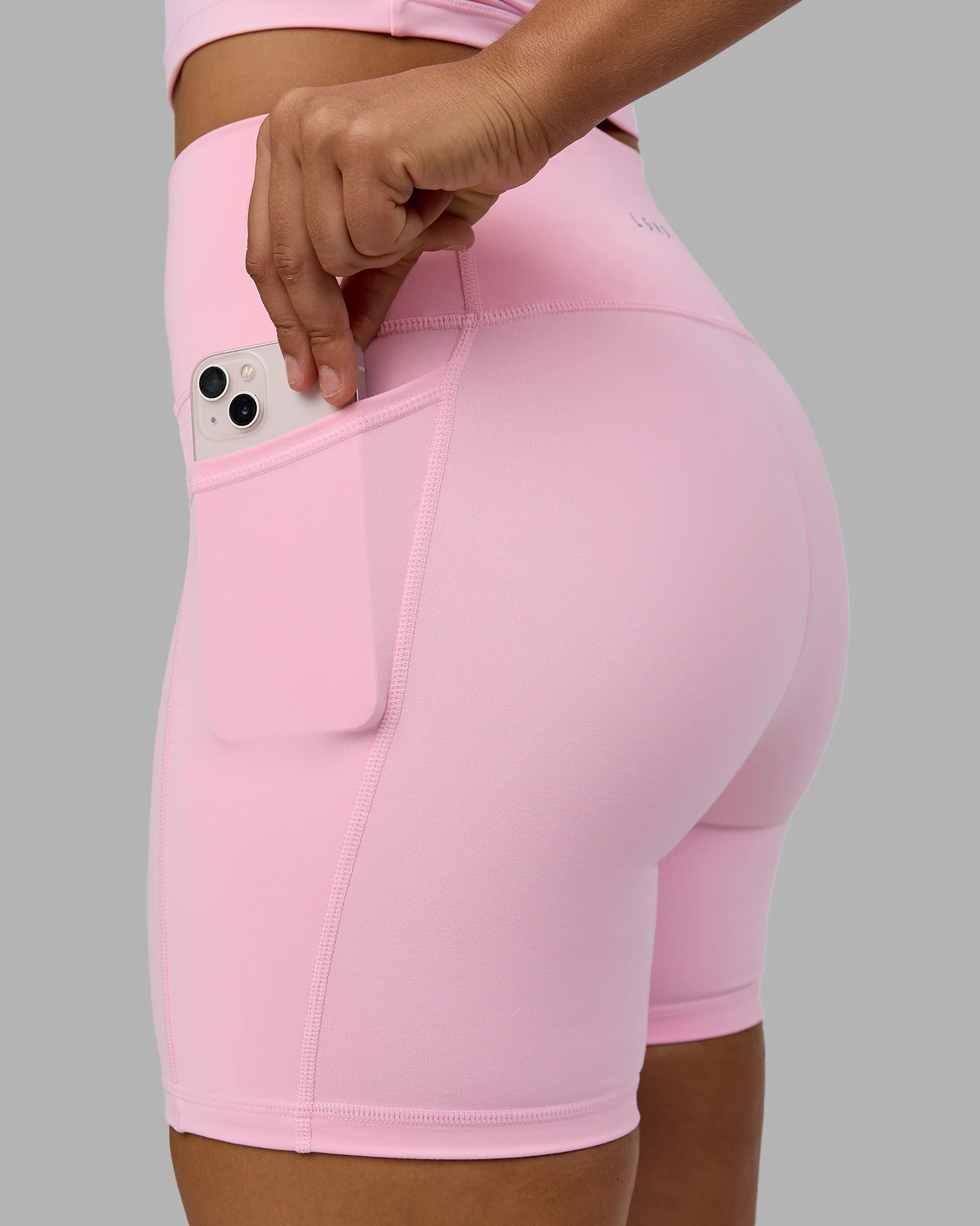 Fusion Ultra High-Rise 6" Short Pockets - Pale Pink - Image 6