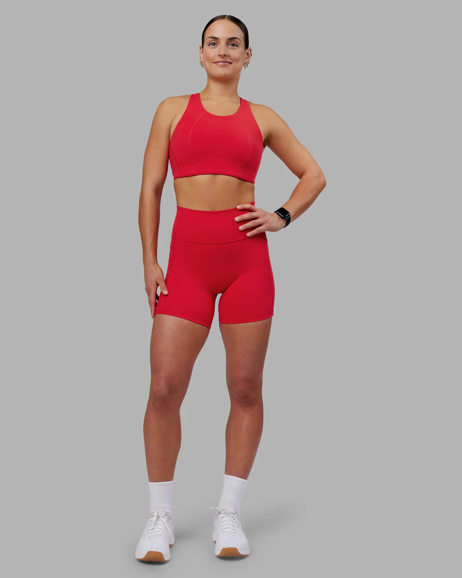 Fusion Ultra High-Rise 6" Short Pockets - Scarlet - Image 2