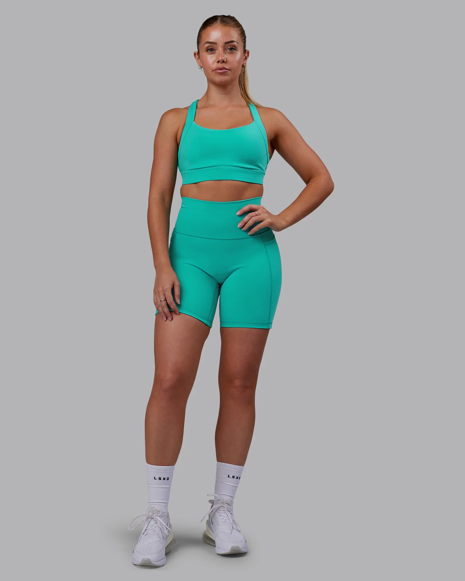 Fusion Ultra High-Rise 6" Short Pockets - Turquoise Tide - Image 6