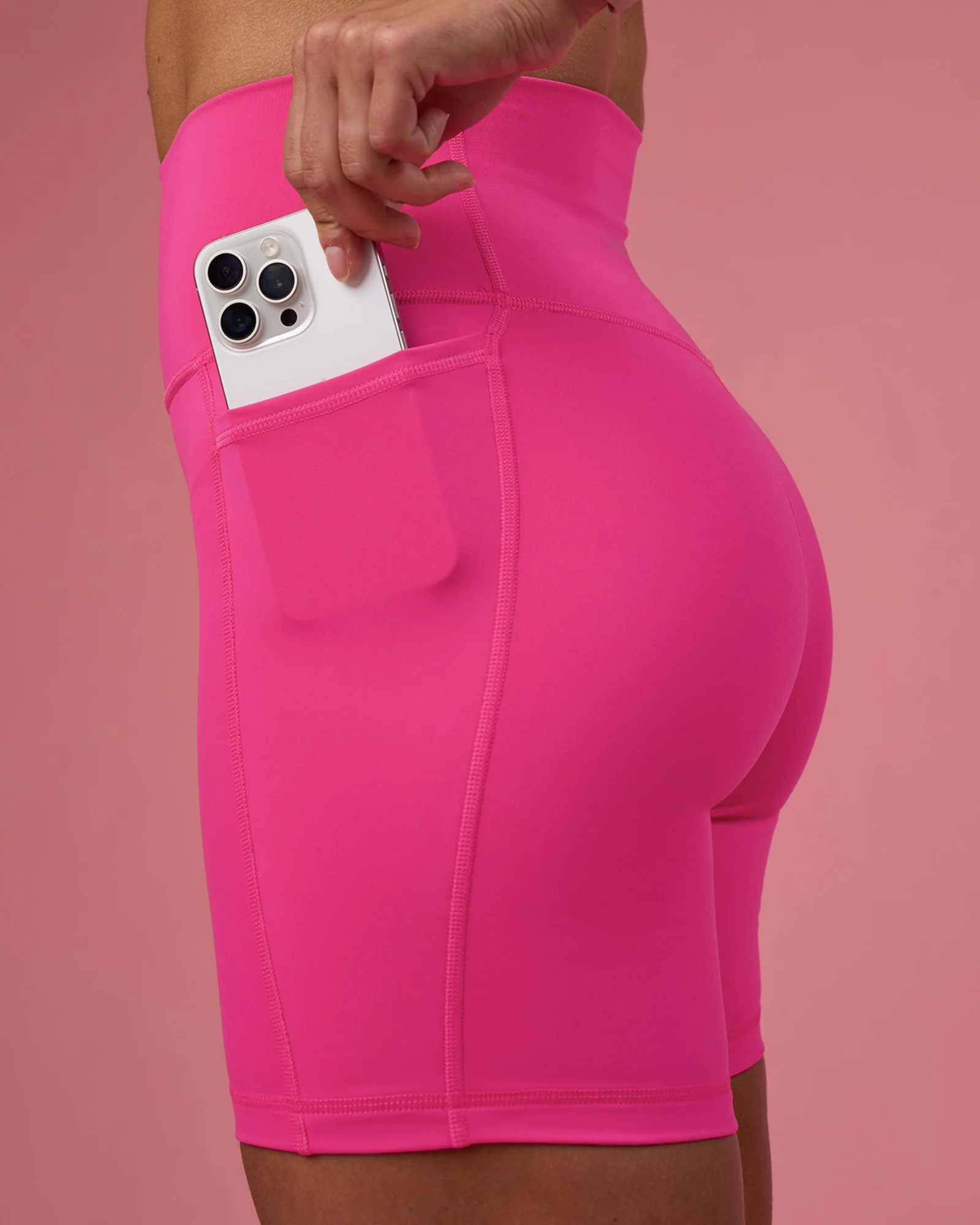 Fusion Ultra High-Rise 6" Short Pockets - Ultra Pink - Image 3