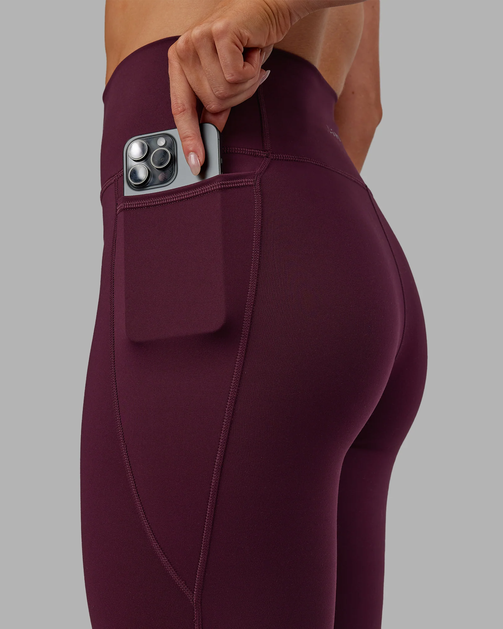 Fusion Ultra High-Rise 7/8 Legging Pockets - Cherry Lacquer - Image 3