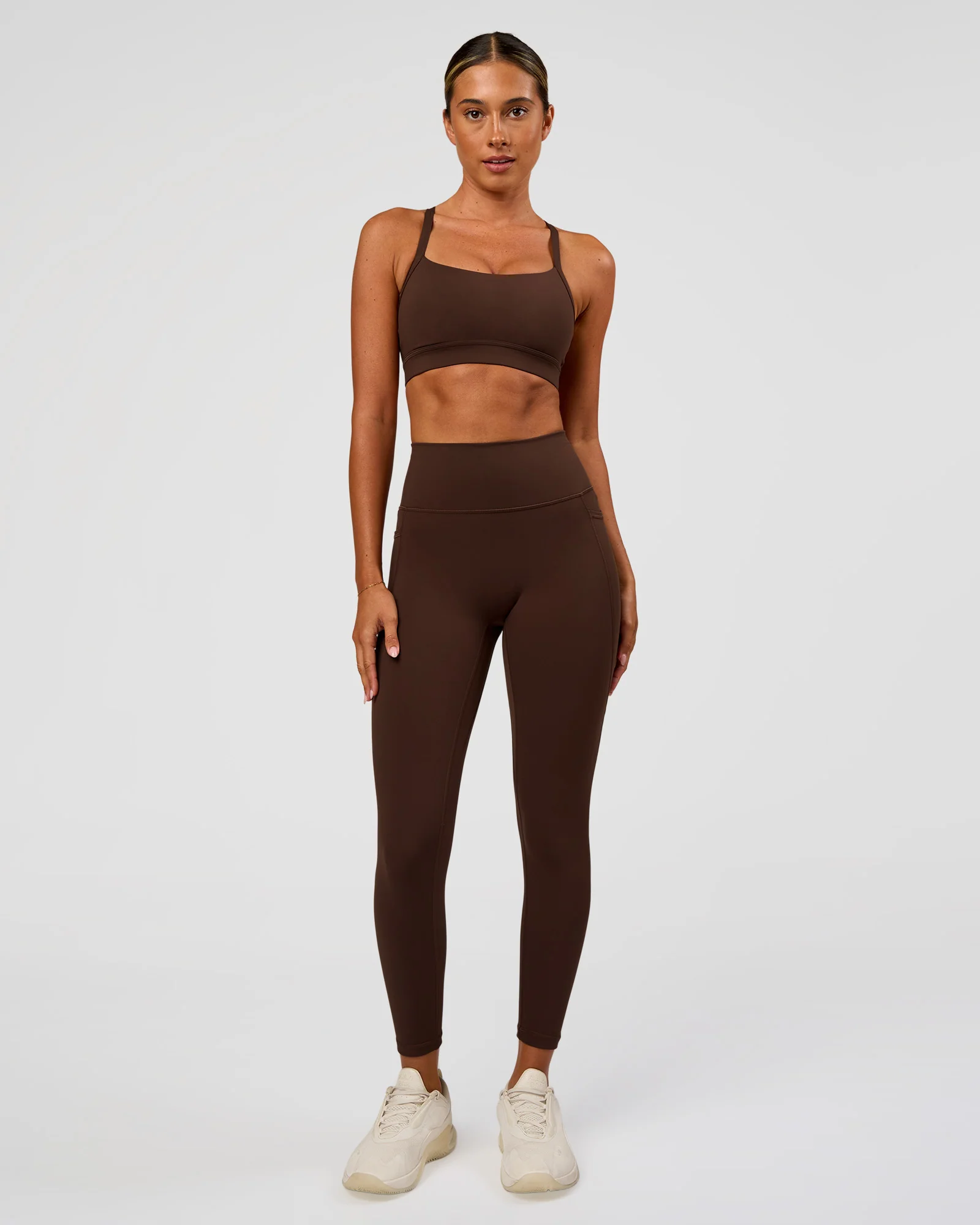 Fusion Ultra High-Rise 7/8 Legging Pockets - Hot Chocolate - Image 2