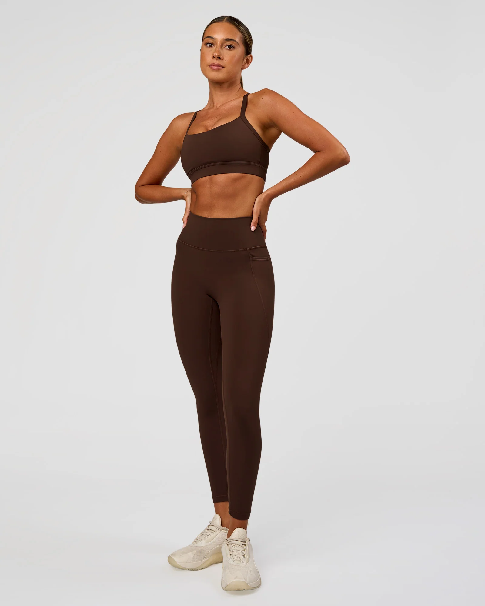 Fusion Ultra High-Rise 7/8 Legging Pockets - Hot Chocolate - Image 8