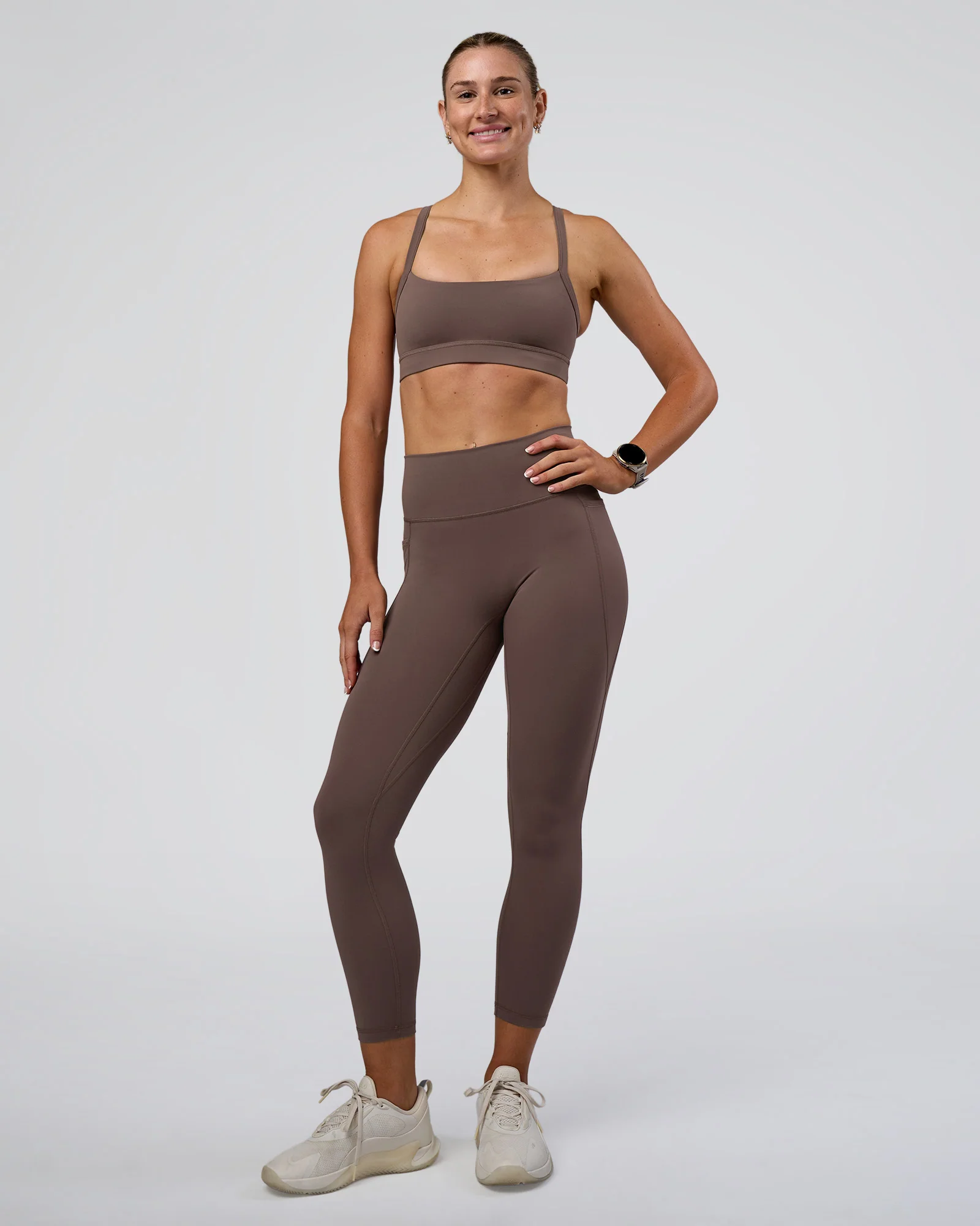 Fusion Ultra High-Rise 7/8 Legging Pockets - Peppercorn - Image 6
