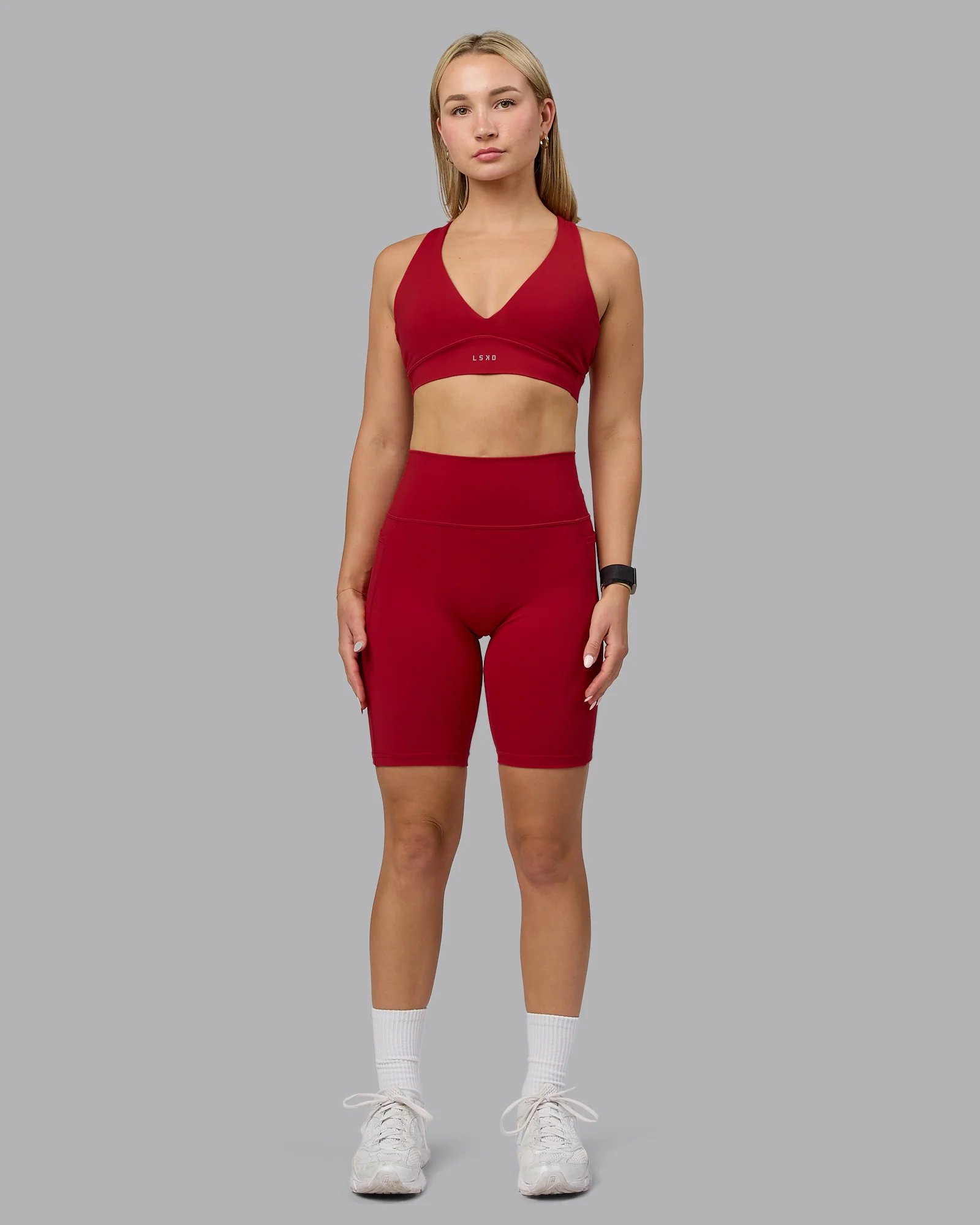 Fusion Ultra High-Rise 9" Short Pockets - Cherry Red - Image 5