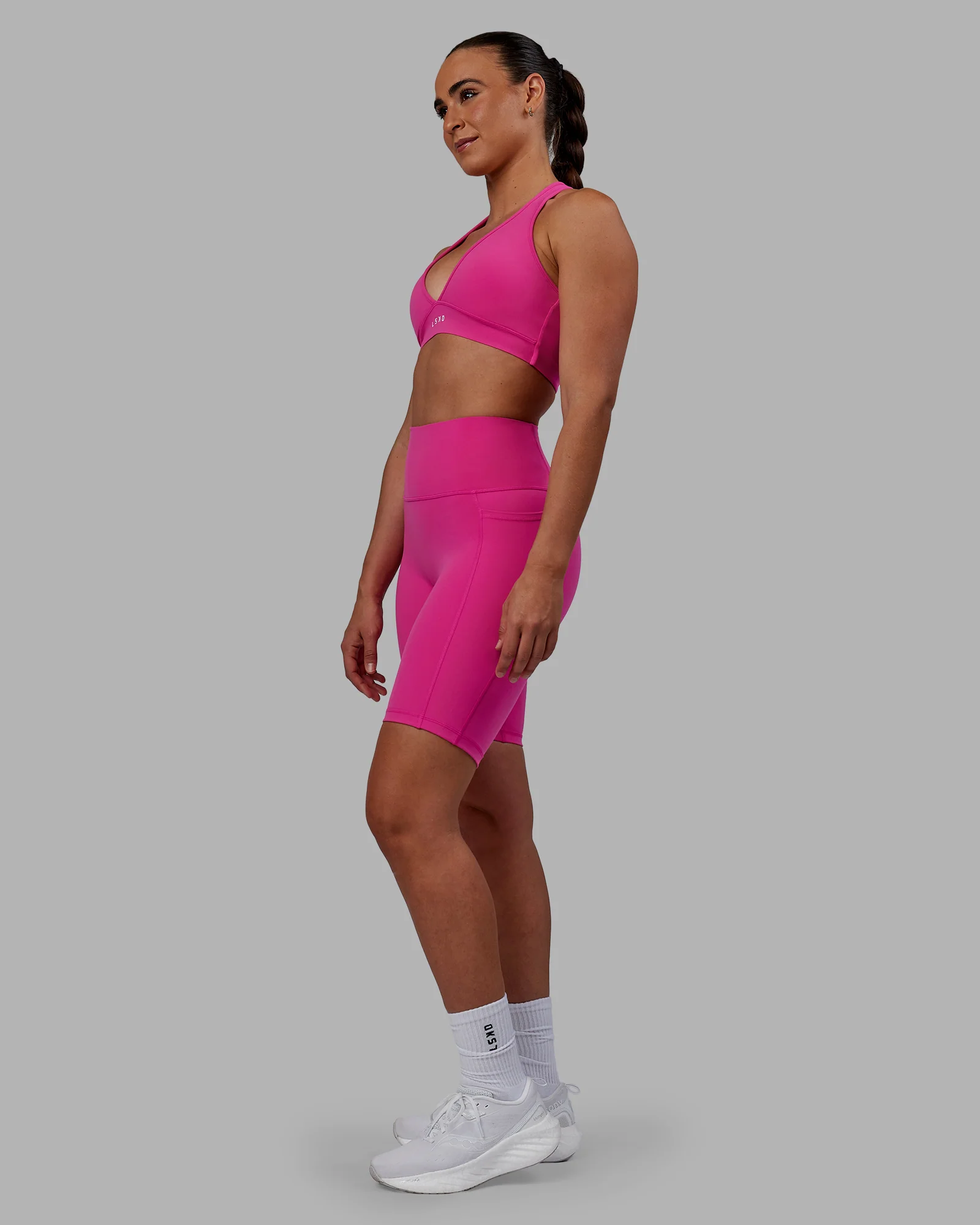 Fusion Ultra High-Rise 9" Short Pockets - Fuchsia Pink - Image 7