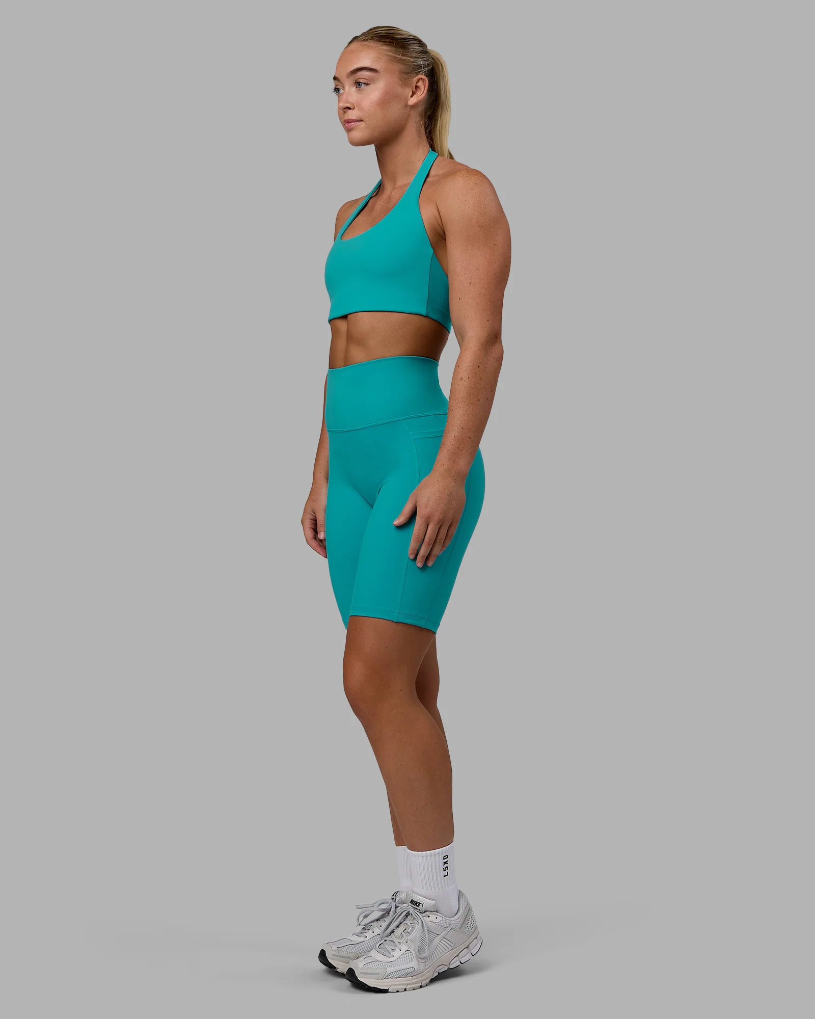 Fusion Ultra High-Rise 9" Short Pockets - Uplift Blue - Image 4