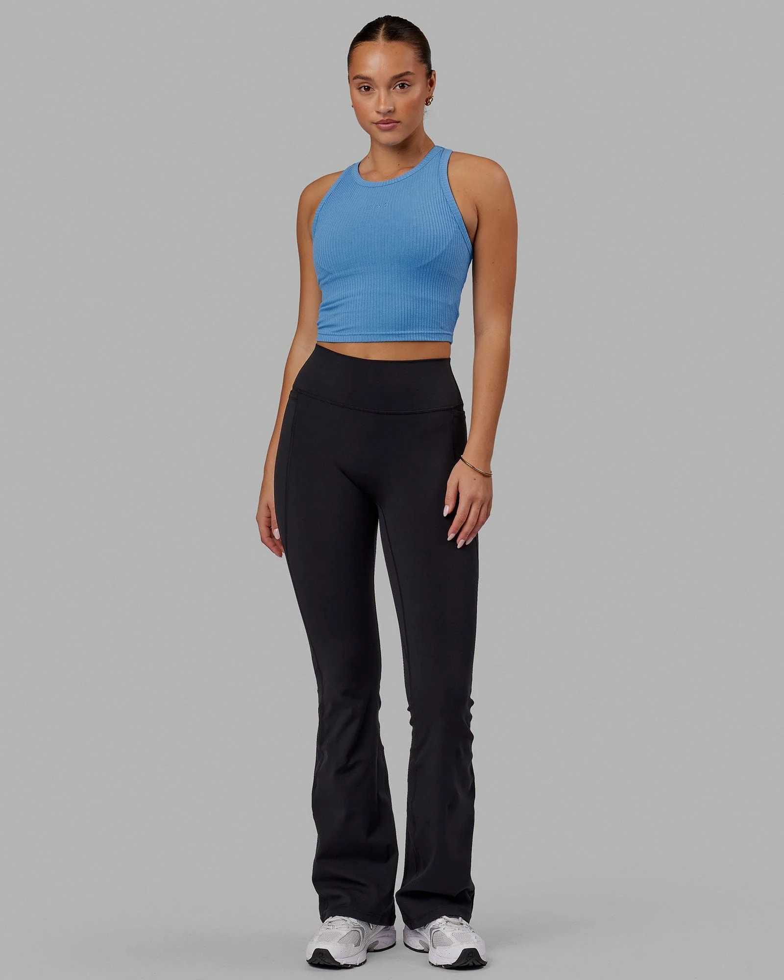 Fusion Ultra High-Rise Flared Legging Pockets - Black - Image 5