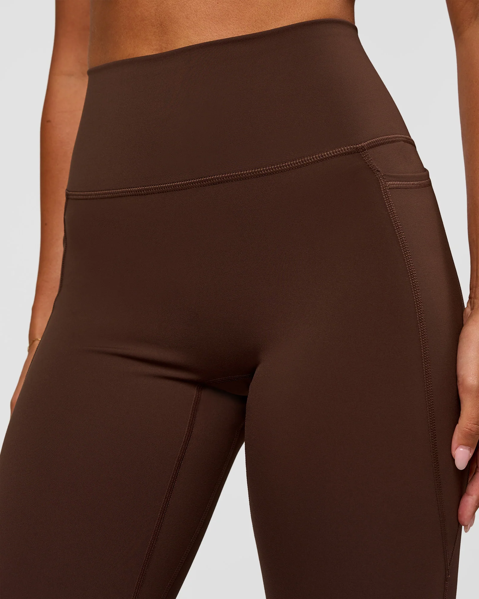 Fusion Ultra High-Rise Flared Legging Pockets - Hot Chocolate - Image 3