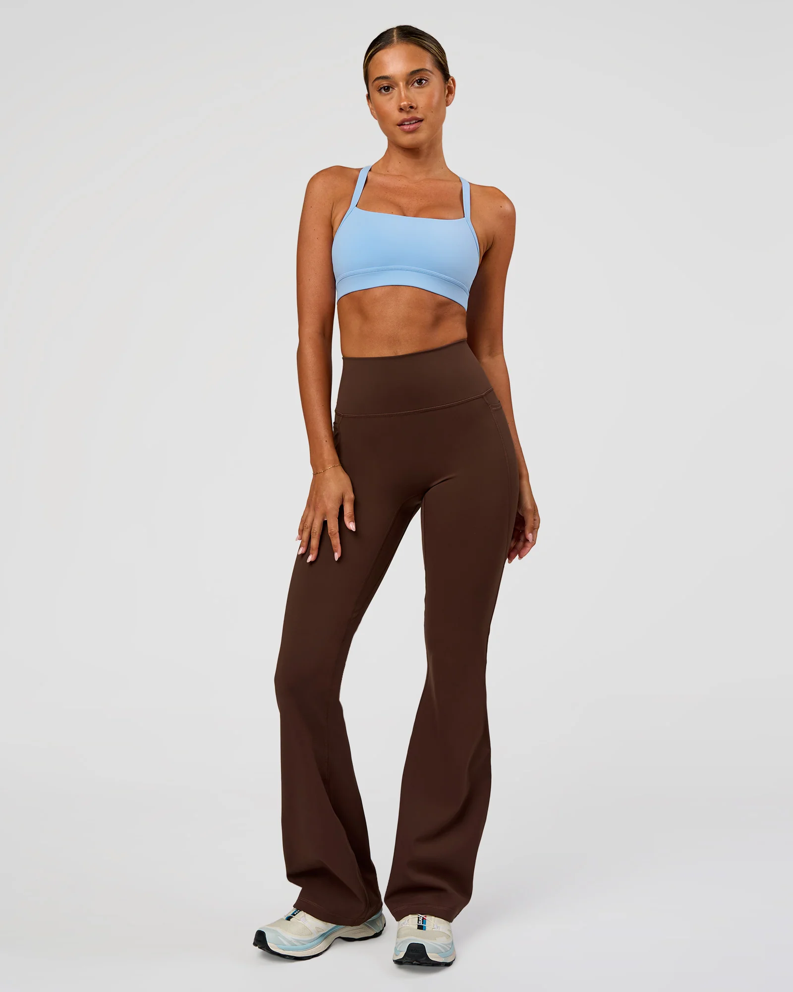 Fusion Ultra High-Rise Flared Legging Pockets - Hot Chocolate - Image 7