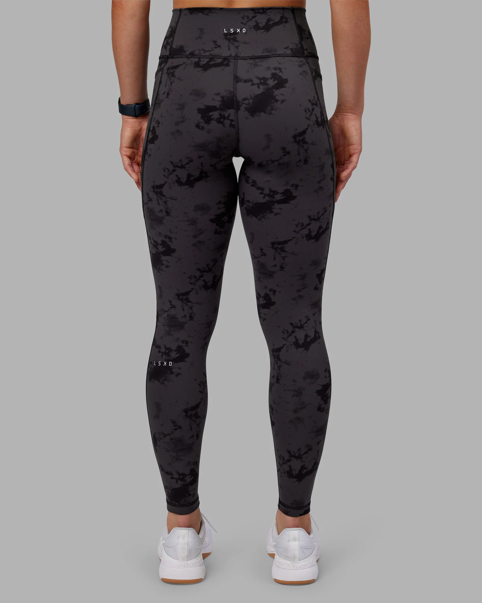 Fusion Ultra High-Rise Full Length Legging Pockets - Black Tie Dye - Image 4