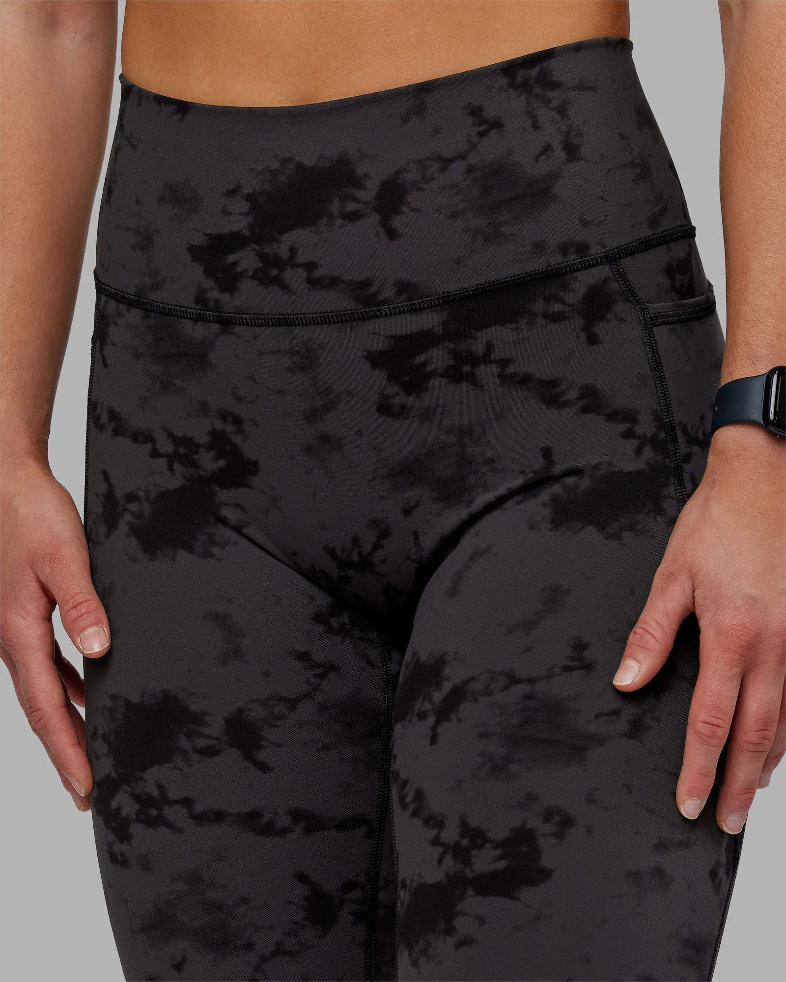 Fusion Ultra High-Rise Full Length Legging Pockets - Black Tie Dye - Image 8