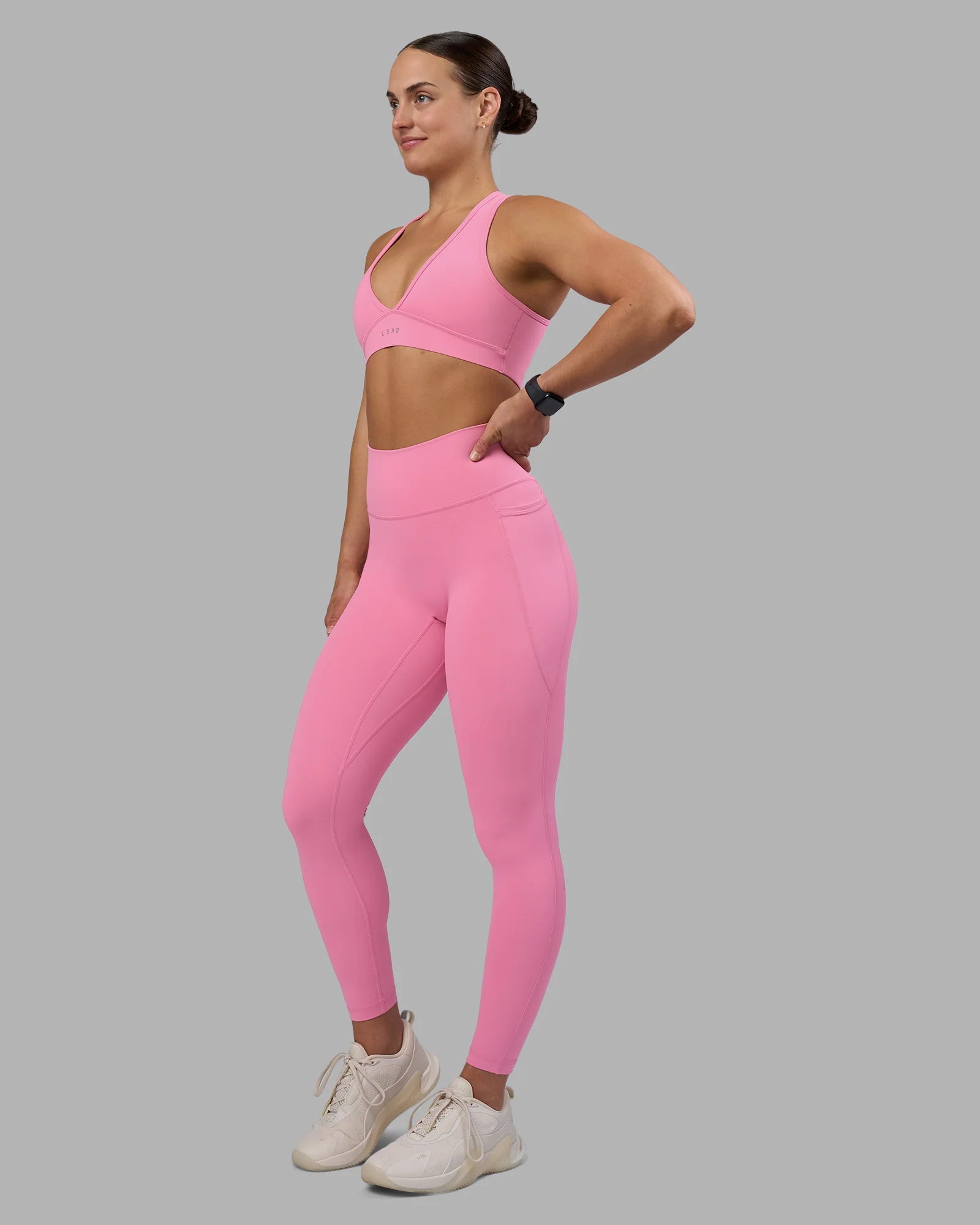 Fusion Ultra High-Rise Full Length Legging Pockets - Candy Pink - Image 5