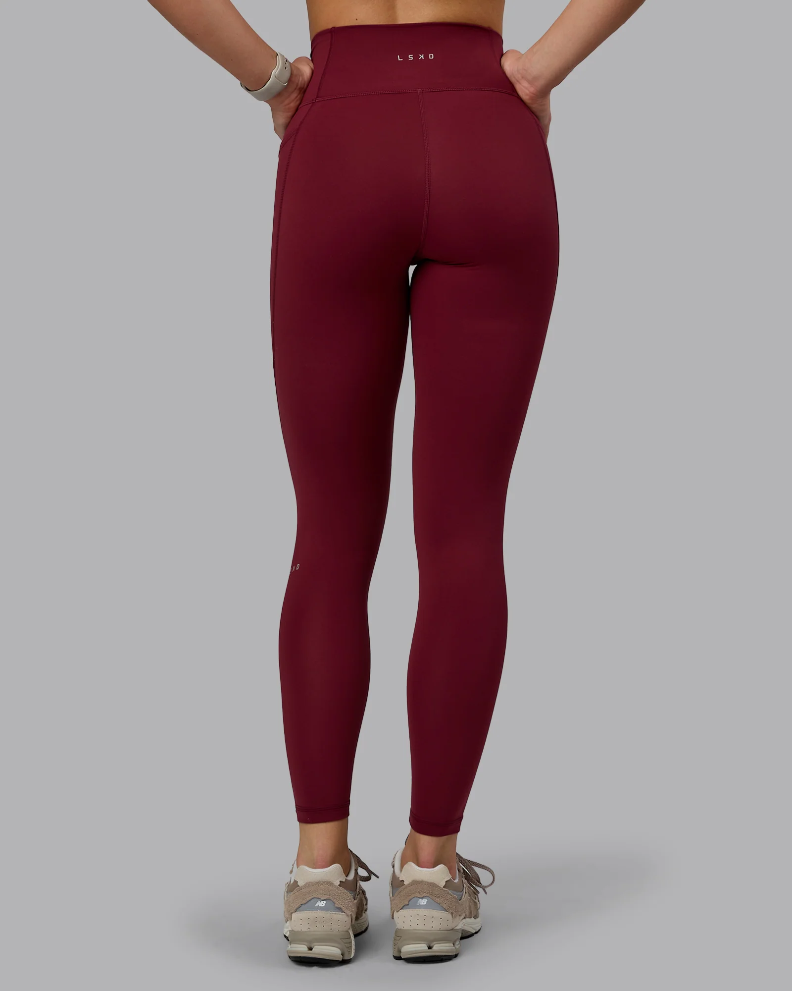 Fusion Ultra High-Rise Full Length Legging Pockets - Cordovan - Image 2