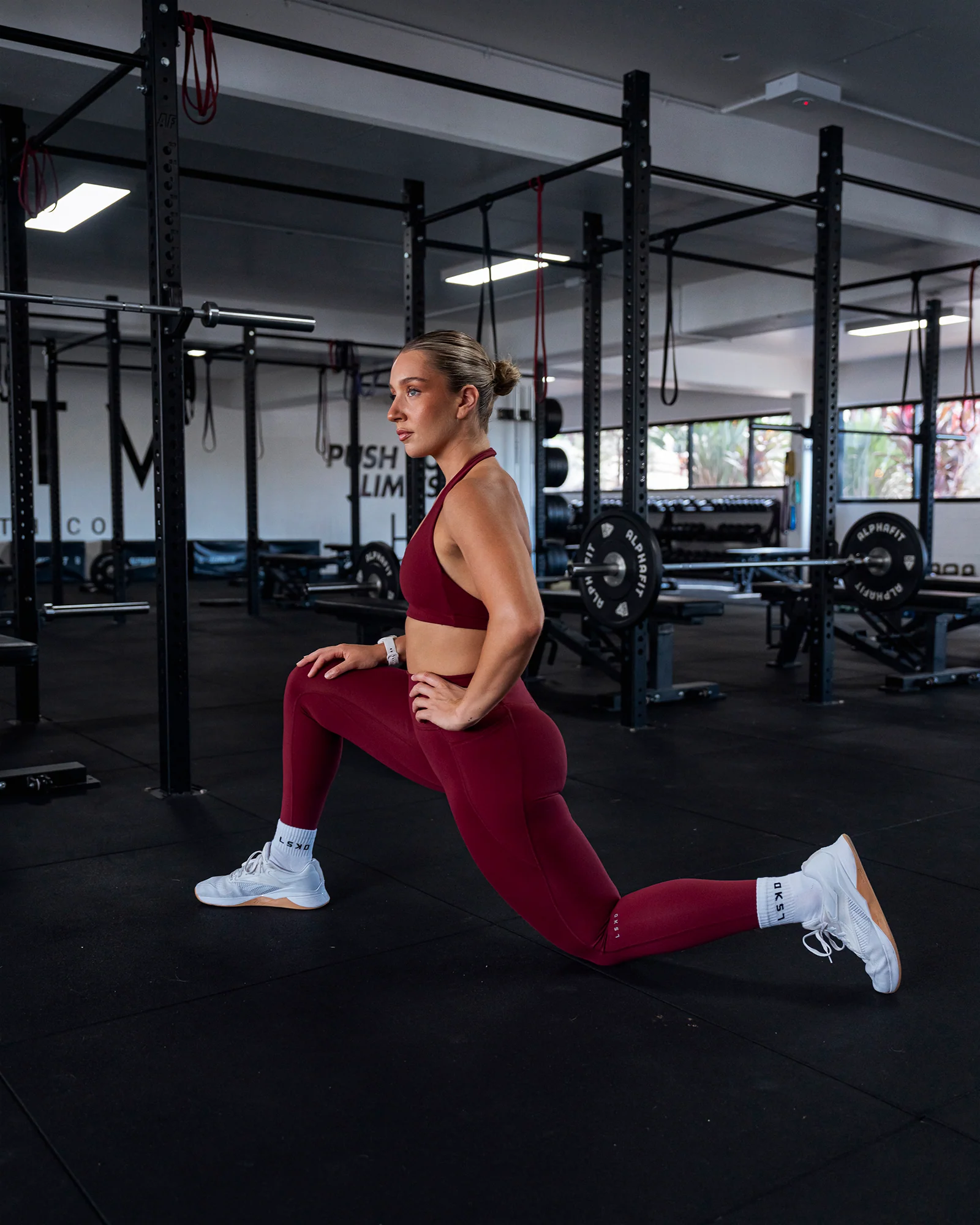 Fusion Ultra High-Rise Full Length Legging Pockets - Cordovan - Image 4