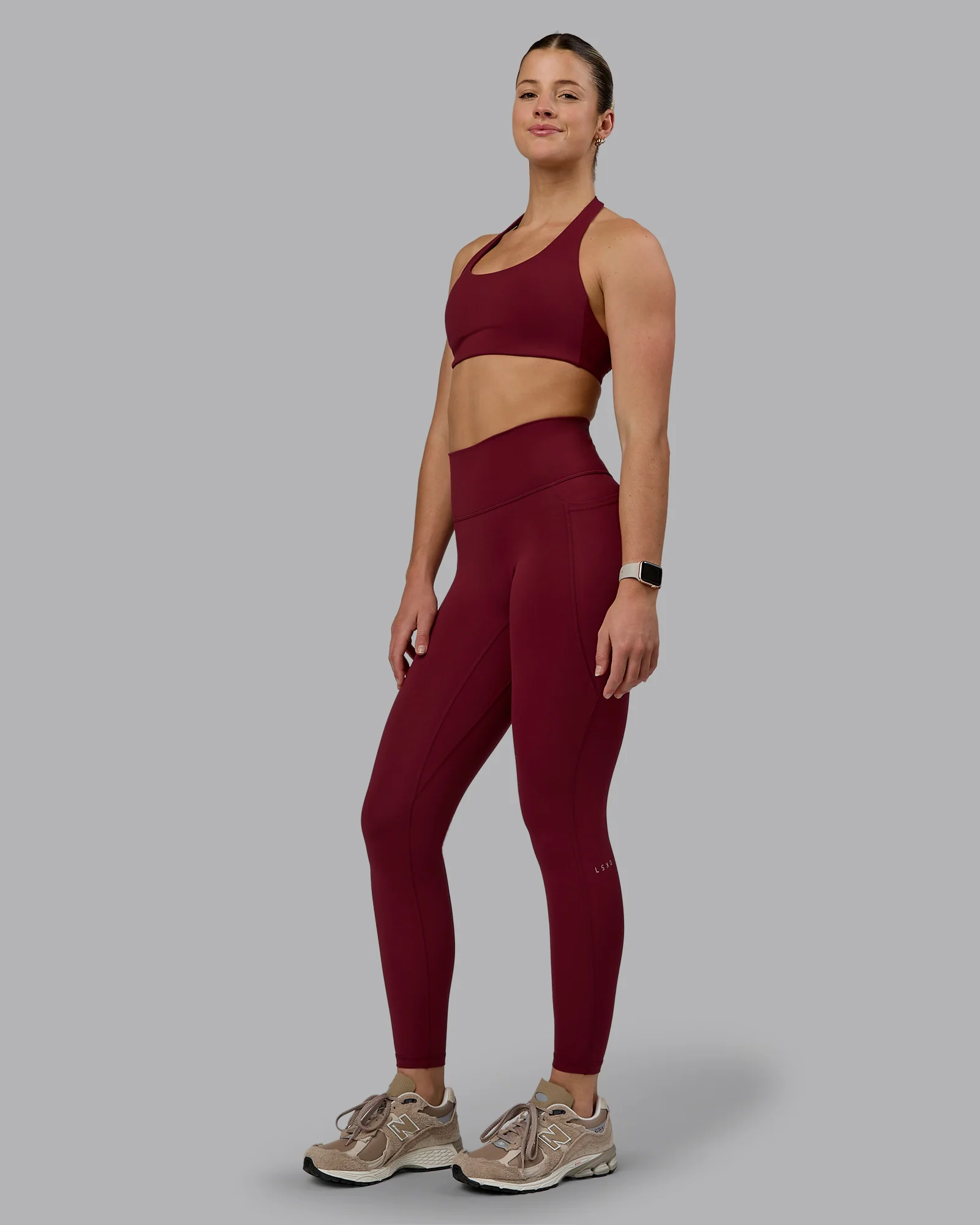 Fusion Ultra High-Rise Full Length Legging Pockets - Cordovan - Image 7