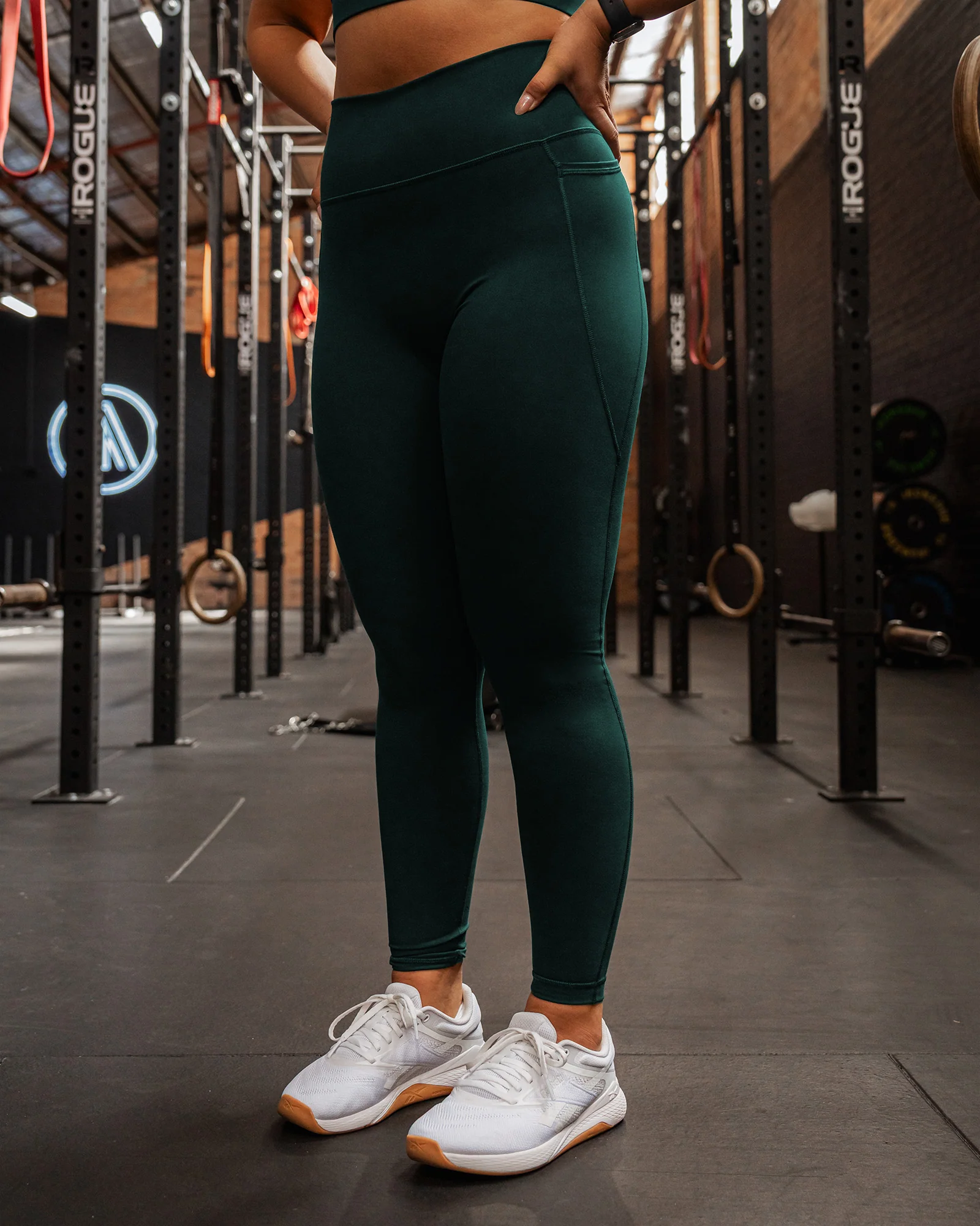 Fusion Ultra High-Rise Full Length Legging Pockets - Dark Moss - Image 3
