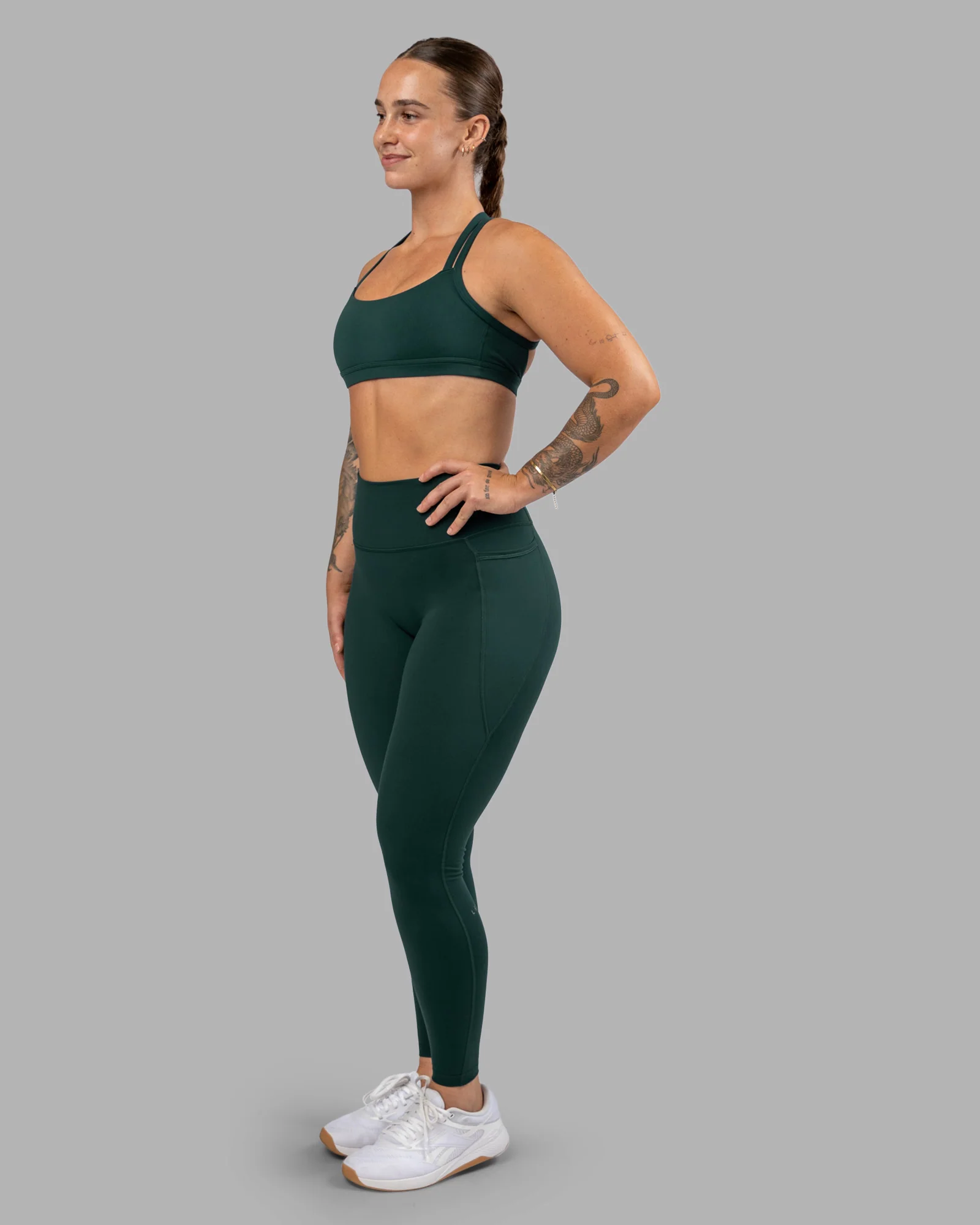 Fusion Ultra High-Rise Full Length Legging Pockets - Dark Moss - Image 5