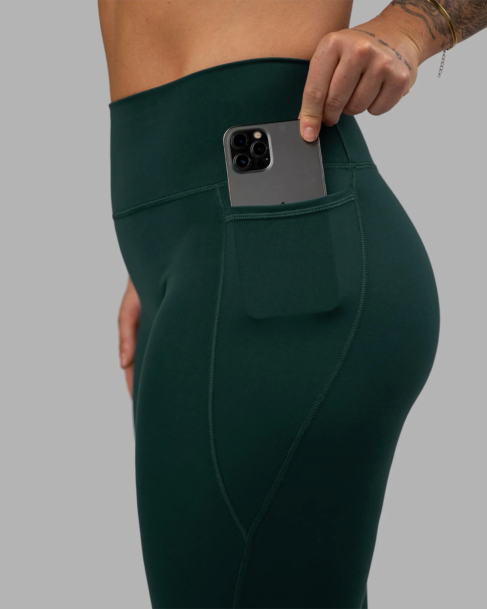 Fusion Ultra High-Rise Full Length Legging Pockets - Dark Moss - Image 7