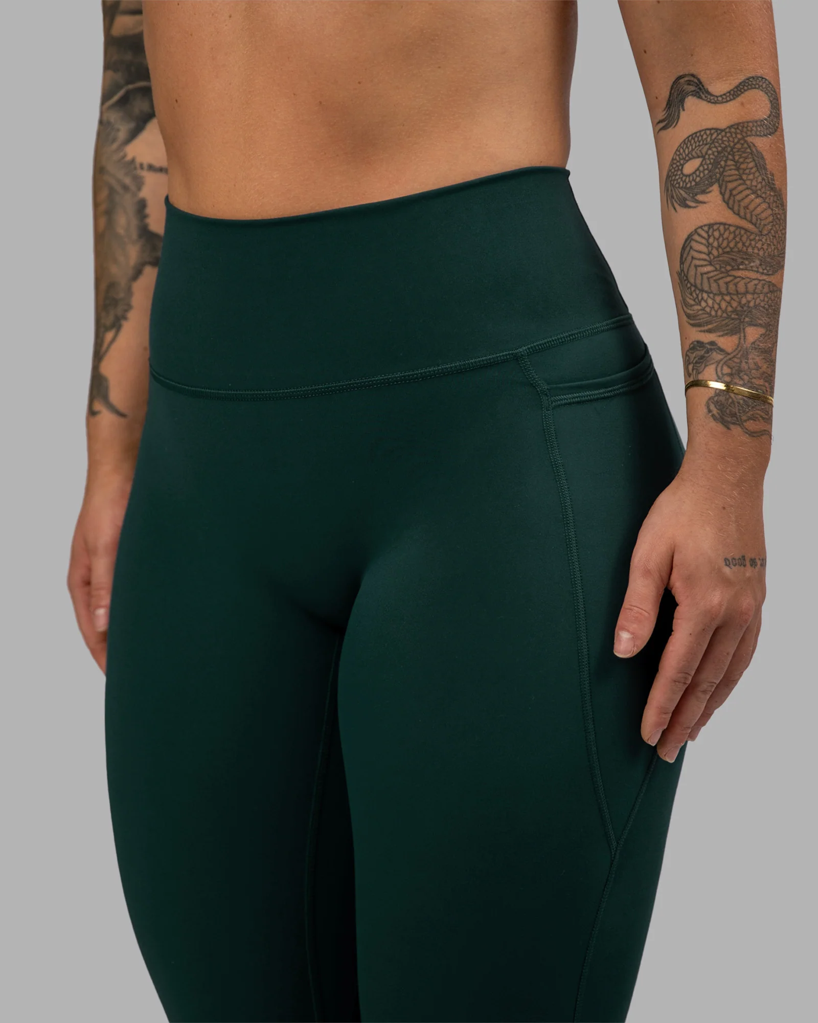 Fusion Ultra High-Rise Full Length Legging Pockets - Dark Moss - Image 8