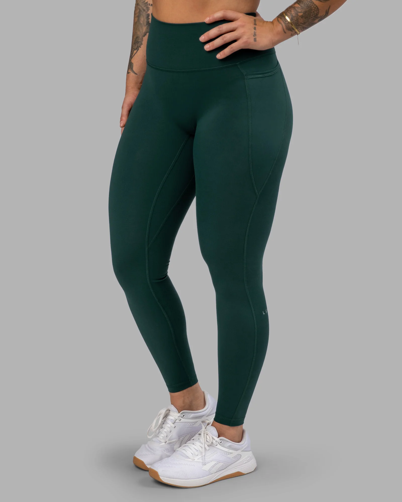 Fusion Ultra High-Rise Full Length Legging Pockets - Dark Moss - Image 9