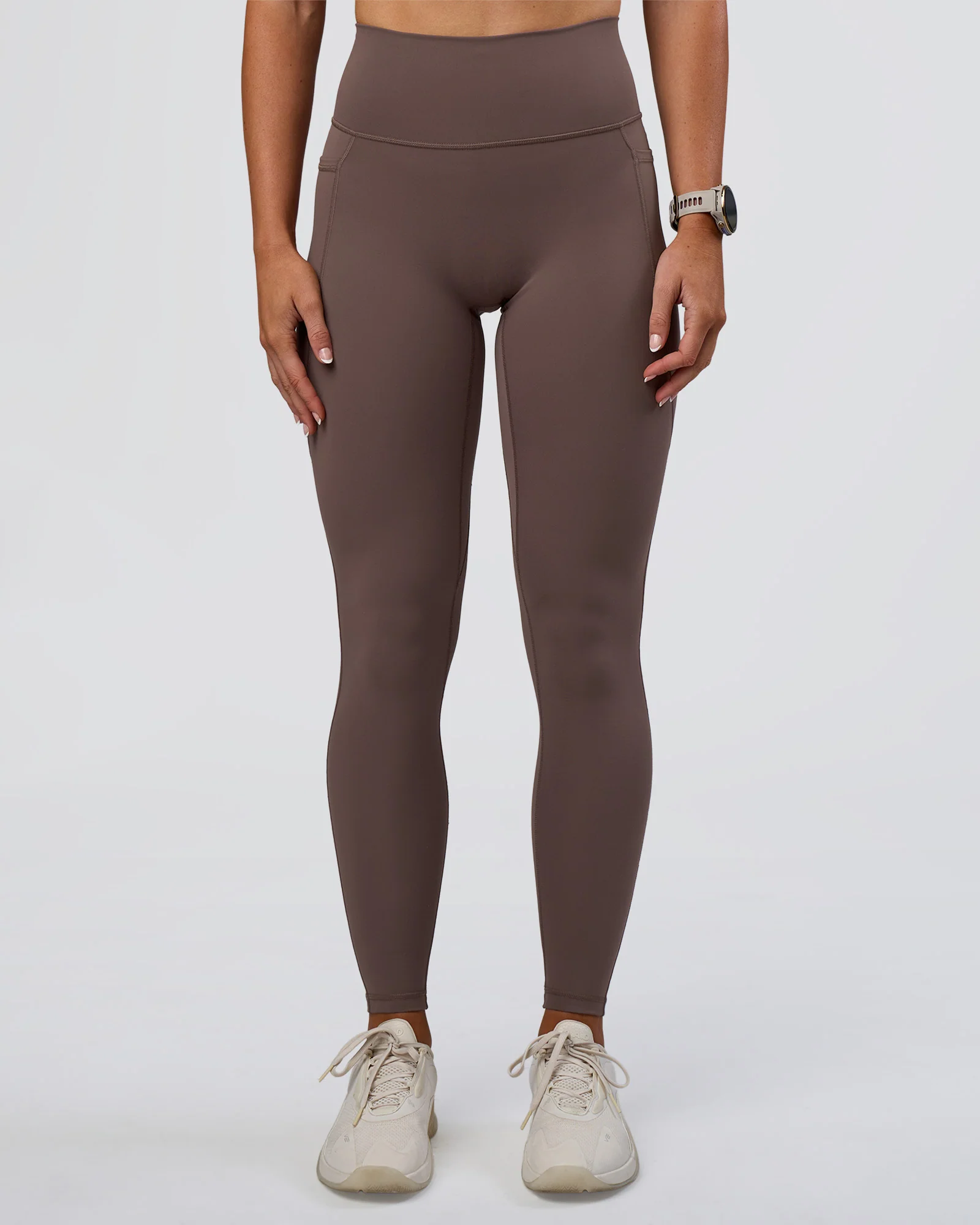 Fusion Ultra High-Rise Full Length Legging Pockets - Peppercorn - Image 6