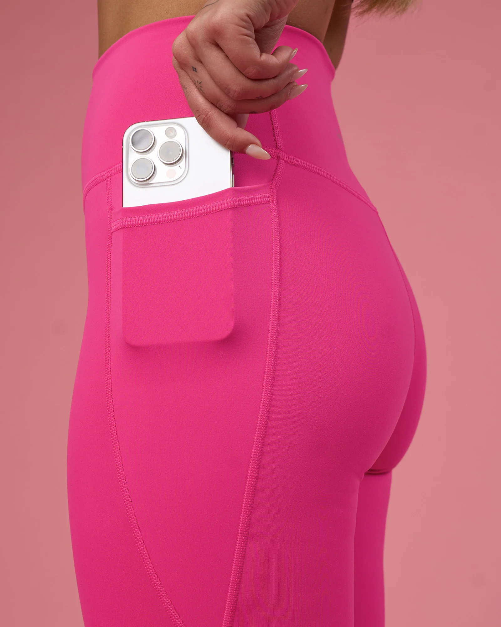 Fusion Ultra High-Rise Full Length Legging Pockets - Ultra Pink - Image 6