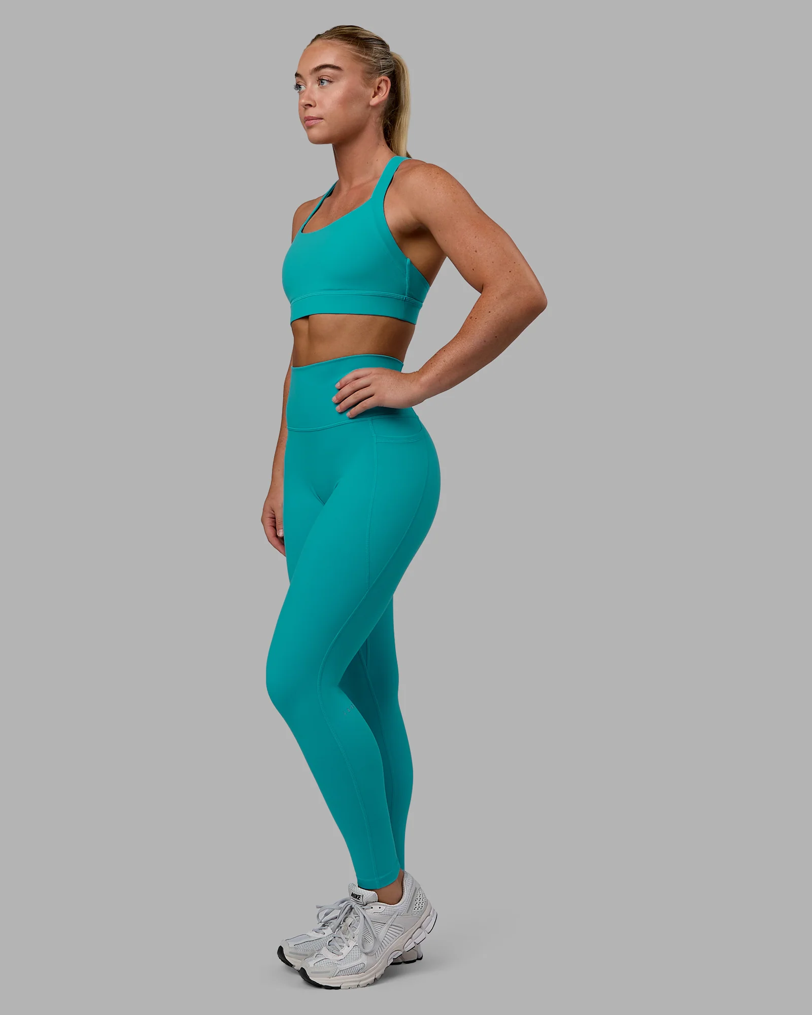 Fusion Ultra High-Rise Full Length Legging Pockets - Uplift Blue - Image 5
