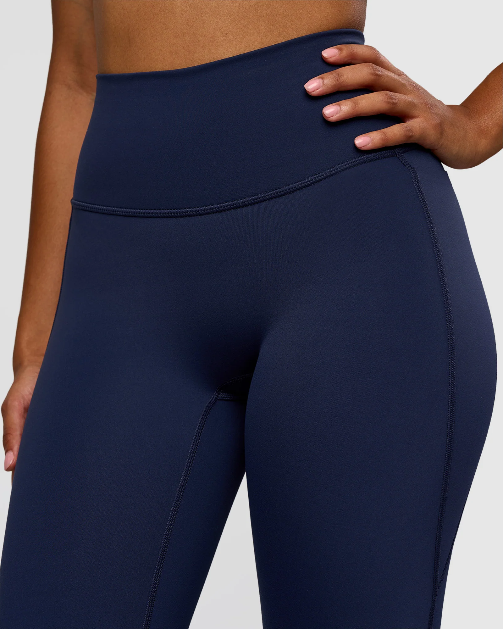Fusion V-Contour High-Rise Flared Legging Pockets - Future Navy - Image 10