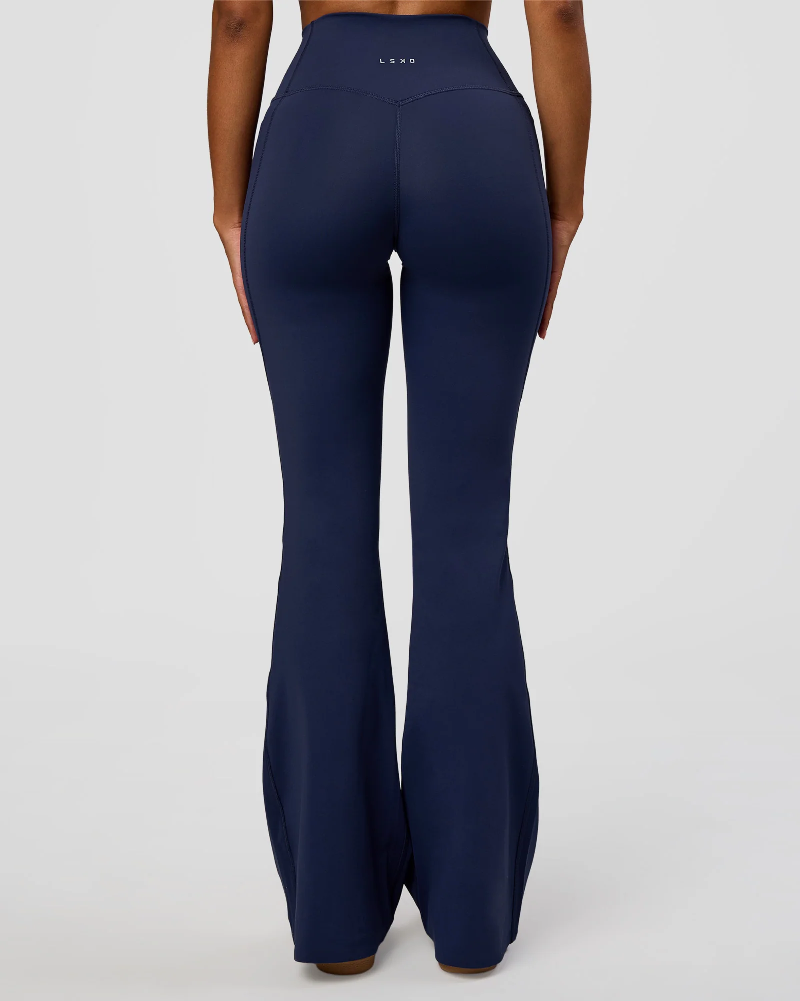 Fusion V-Contour High-Rise Flared Legging Pockets - Future Navy - Image 9