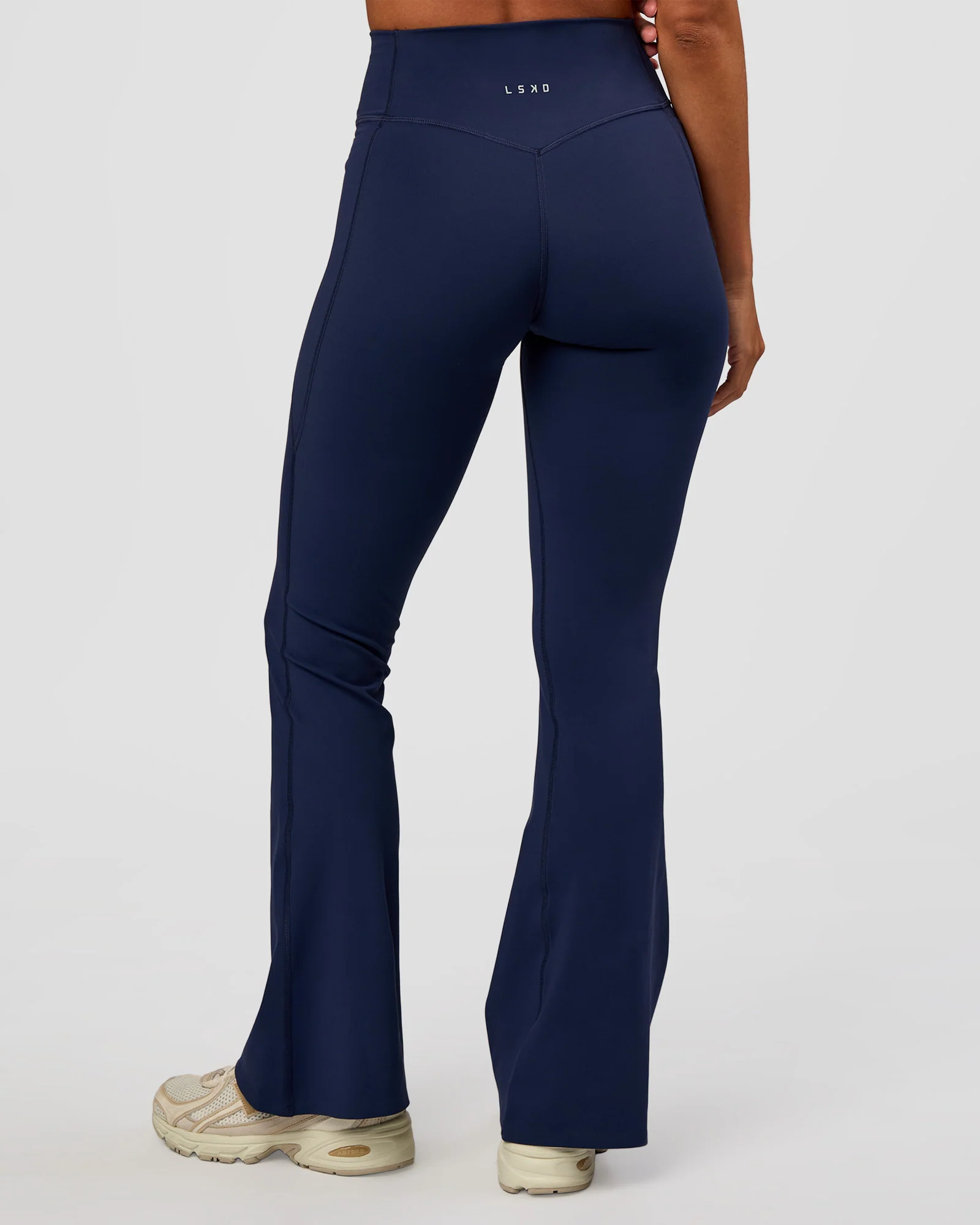 Fusion V-Contour High-Rise Flared Petite Legging Pockets - Future Navy - Image 3