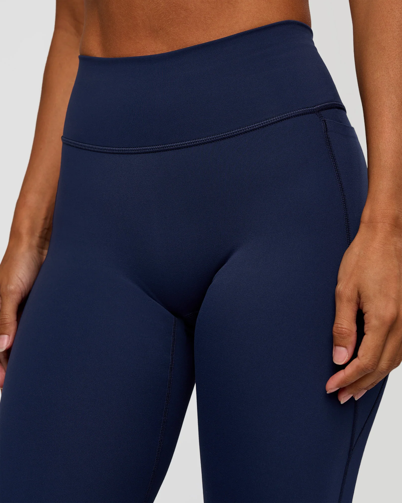 Fusion V-Contour High-Rise Flared Petite Legging Pockets - Future Navy - Image 6