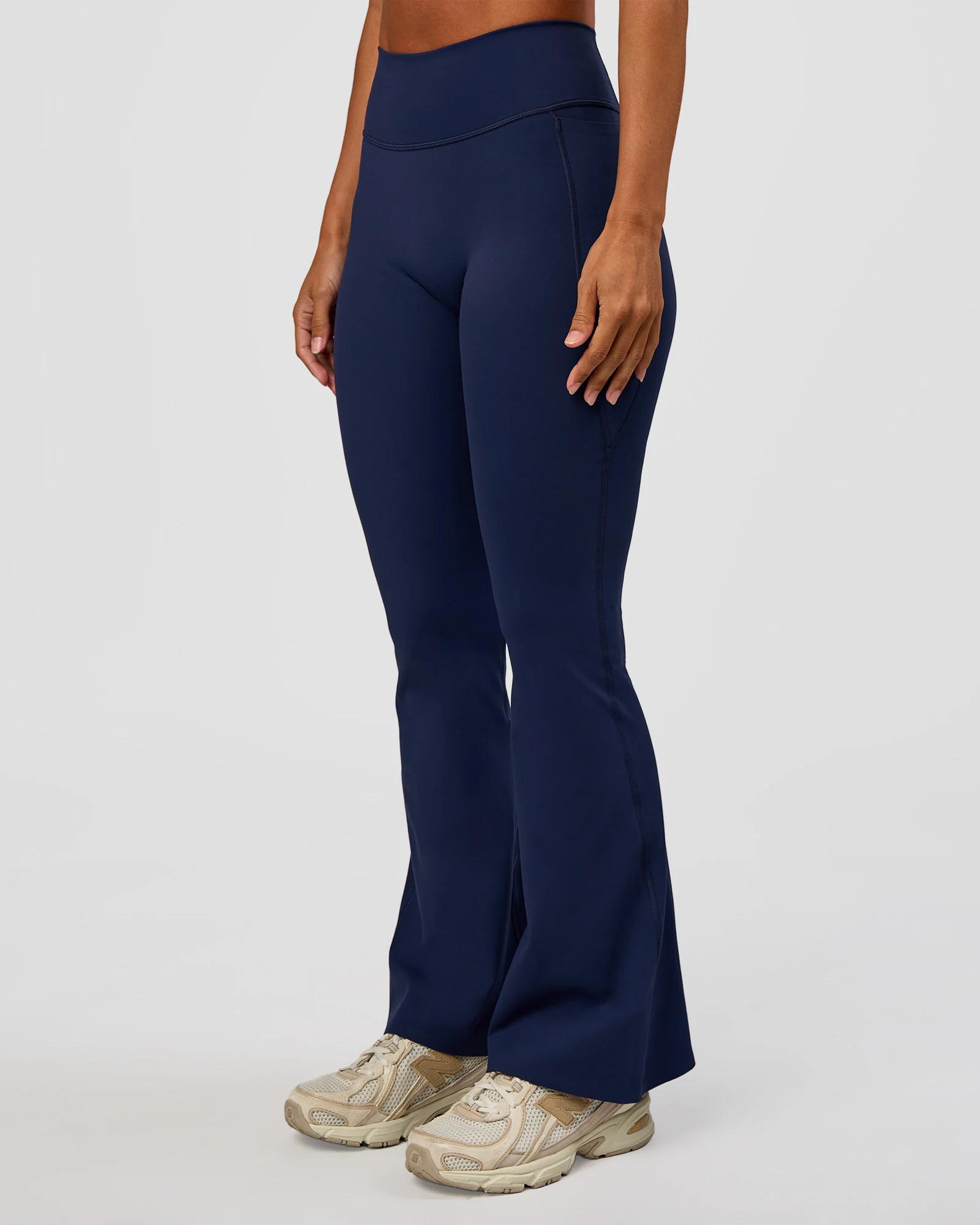 Fusion V-Contour High-Rise Flared Petite Legging Pockets - Future Navy - Image 7
