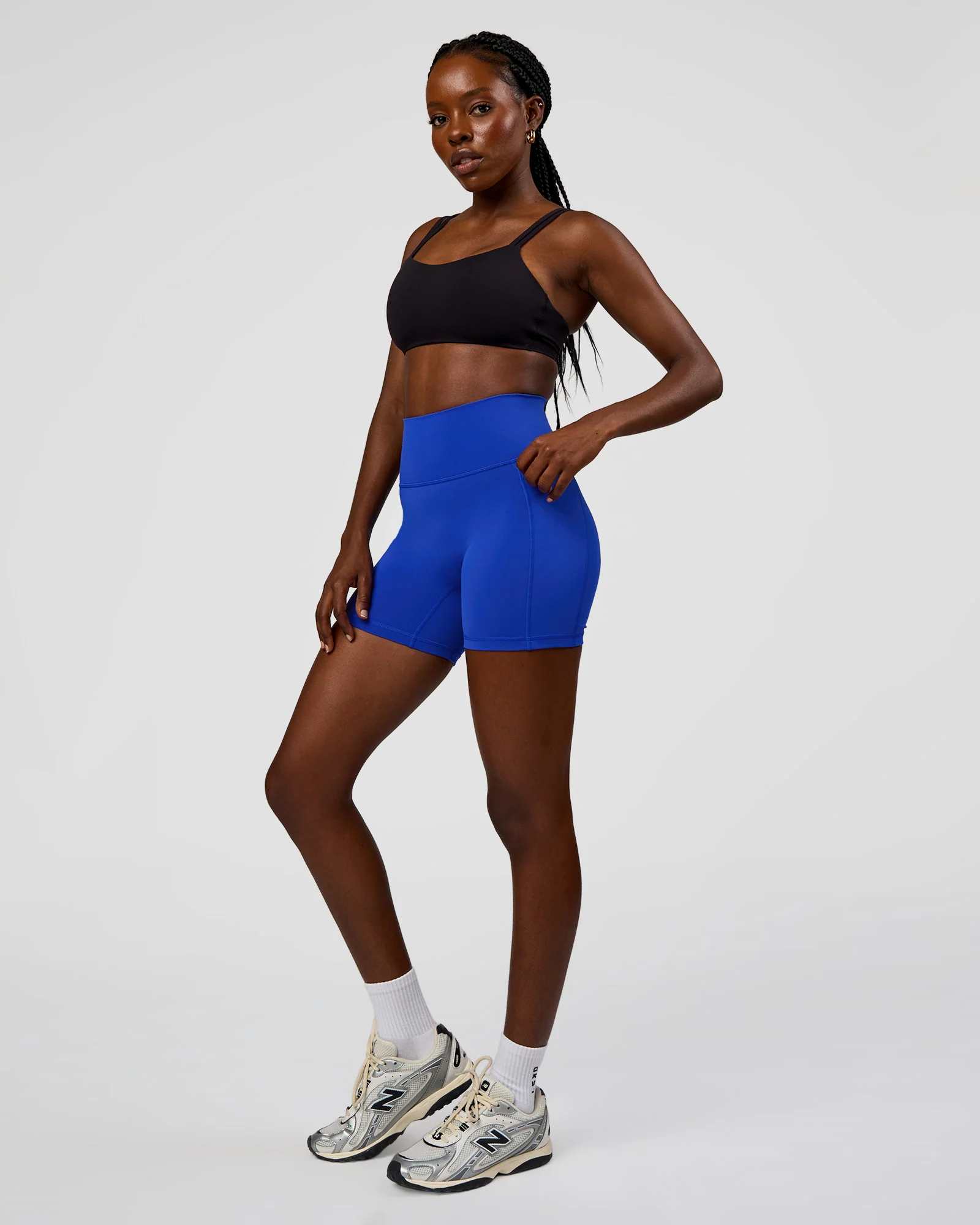 Fusion V-Contour Ultra High-Rise 4" Short Pockets - Electric Indigo - Image 5