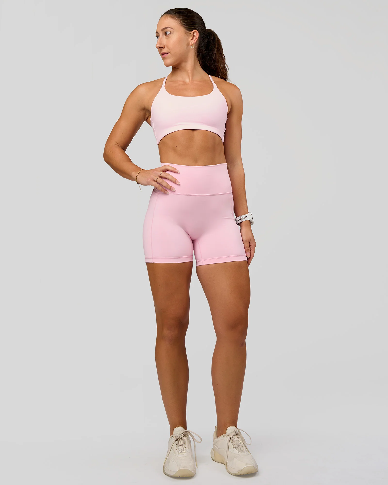 Fusion V-Contour Ultra High-Rise 4" Short Pockets - Marshmallow - Image 3