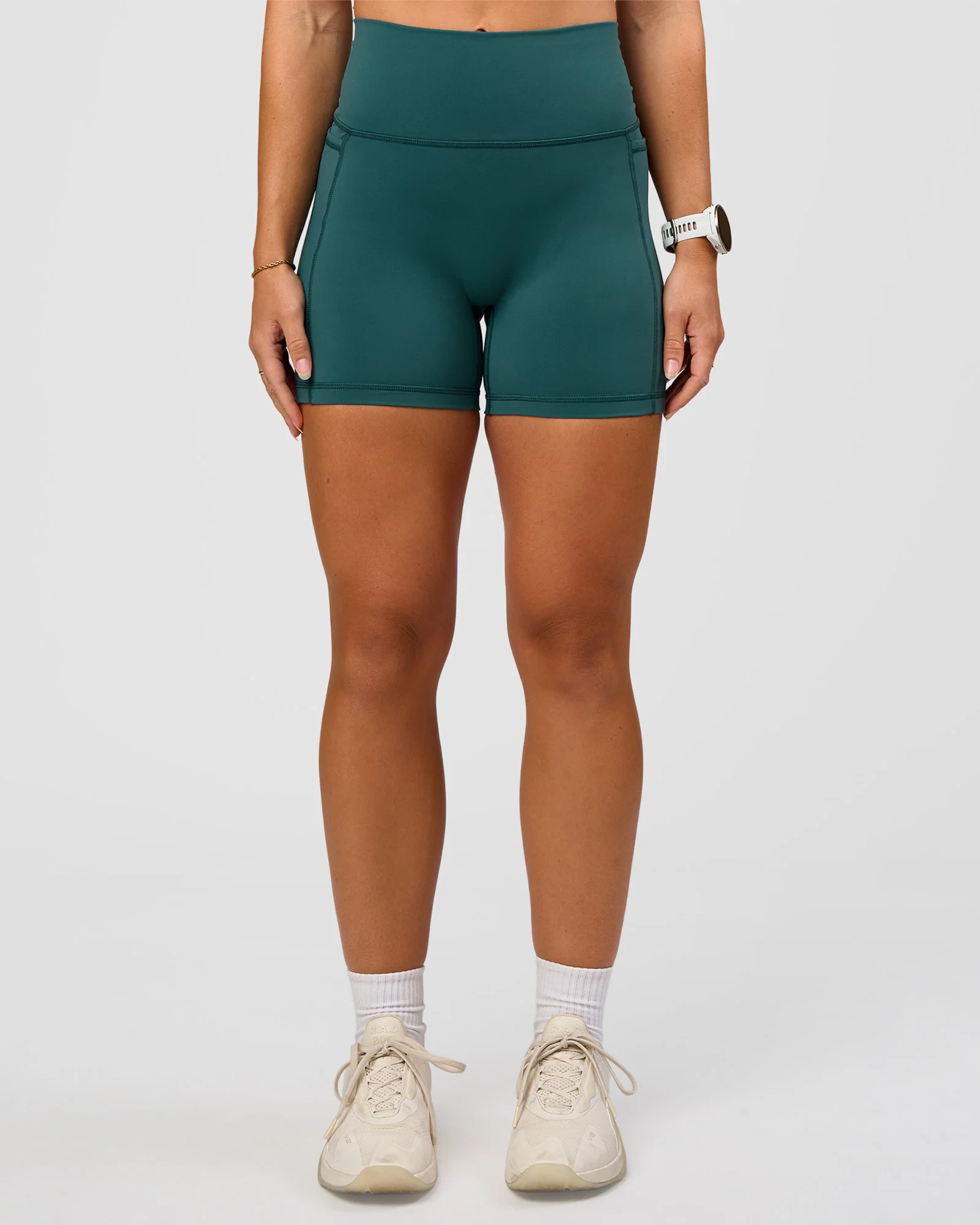 Fusion V-Contour Ultra High-Rise 4" Short Pockets - Transformative Teal - Image 2