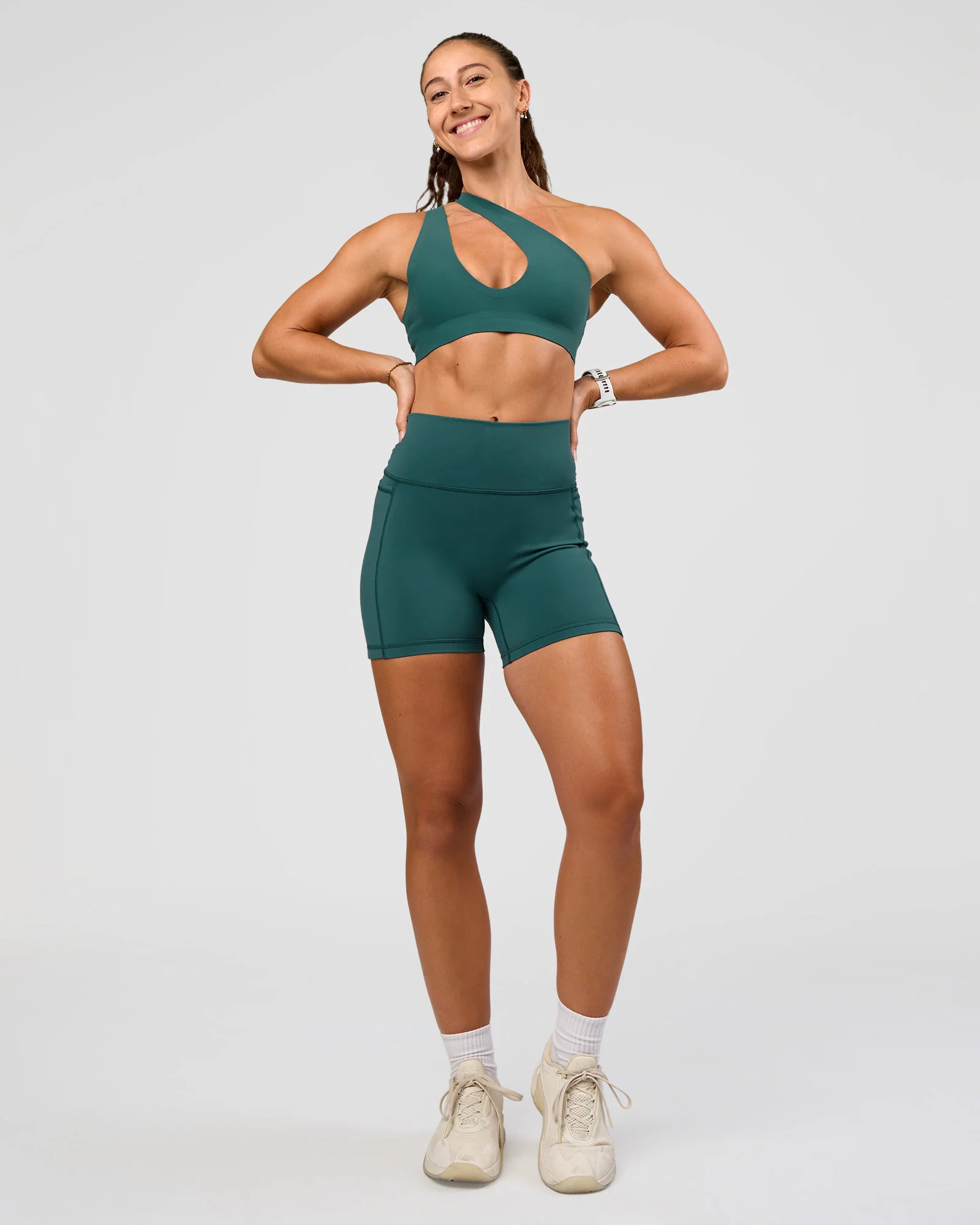 Fusion V-Contour Ultra High-Rise 4" Short Pockets - Transformative Teal - Image 5