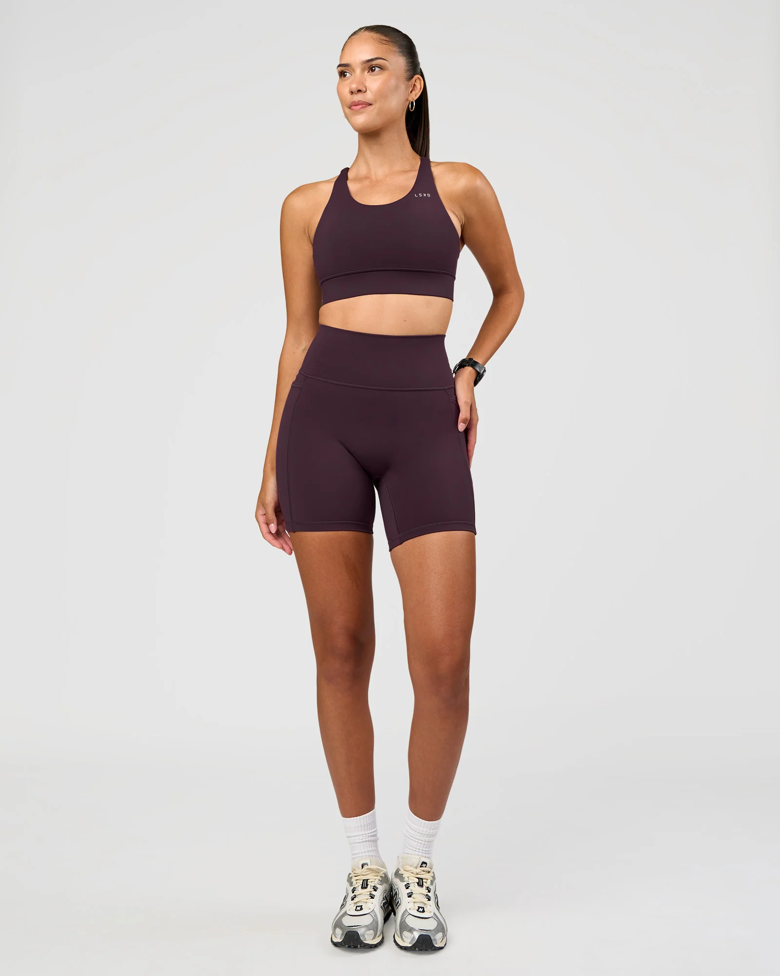 Fusion V-Contour Ultra High-Rise 6" Short Pockets - Midnight Plum - Image 8