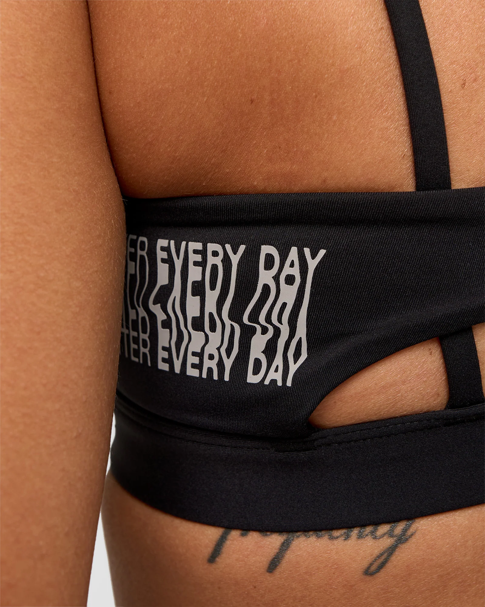 Galvanise Hype Graphic Sports Bra 2.0 - Black-Alloy - Image 5